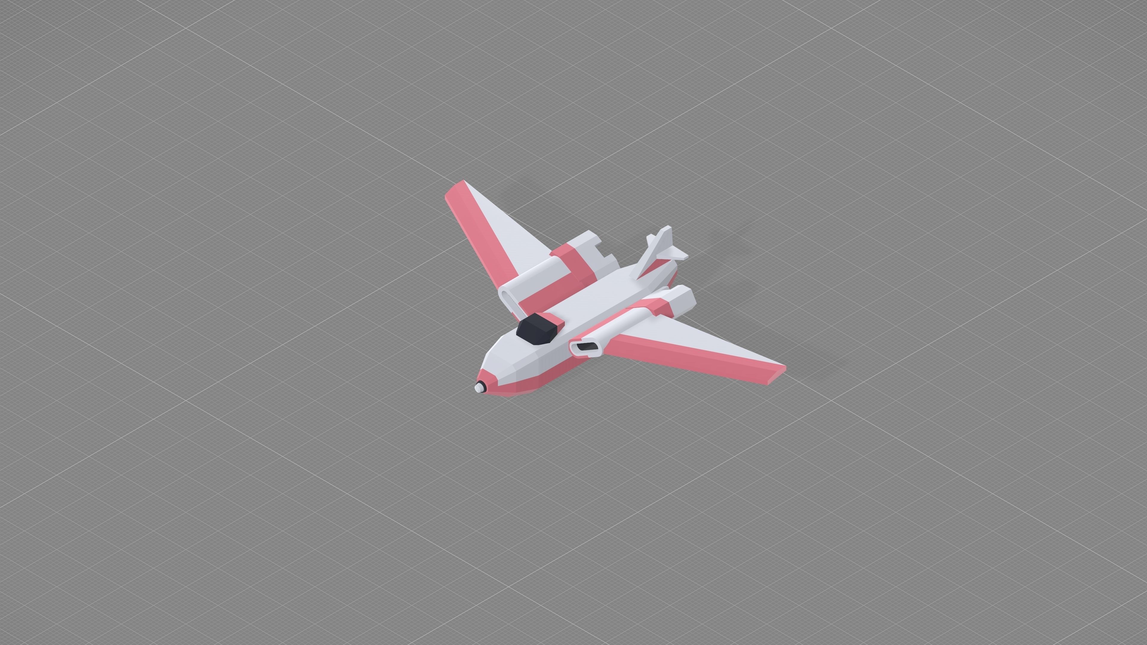 Low-poly Aircraft 3D Model airplane Low-poly 3D model_6