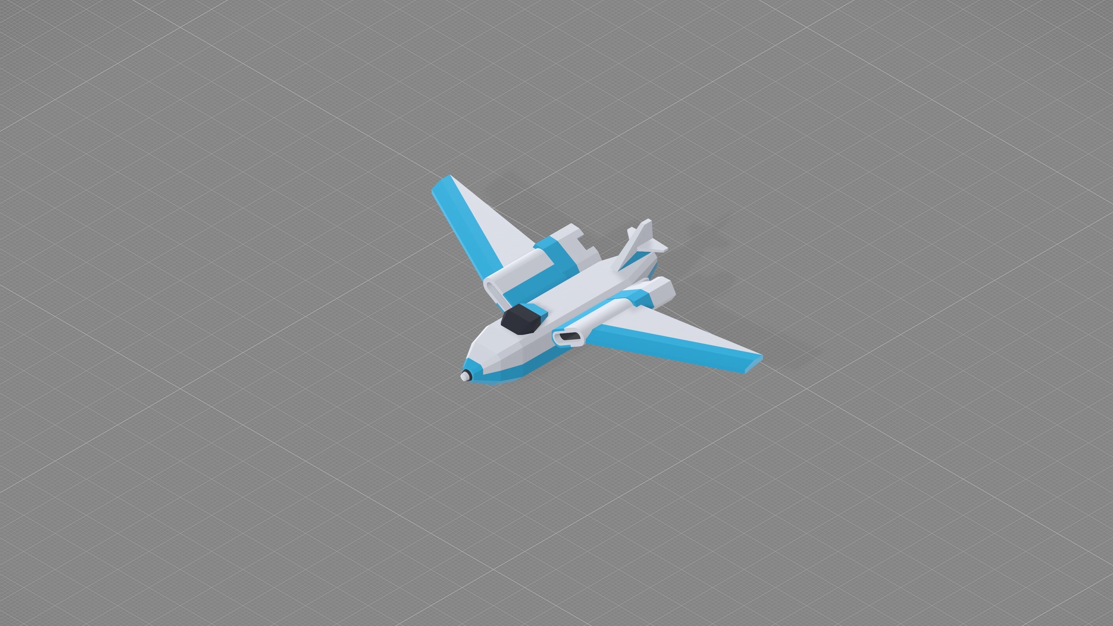 Low-poly Aircraft 3D Model airplane Low-poly 3D model_5