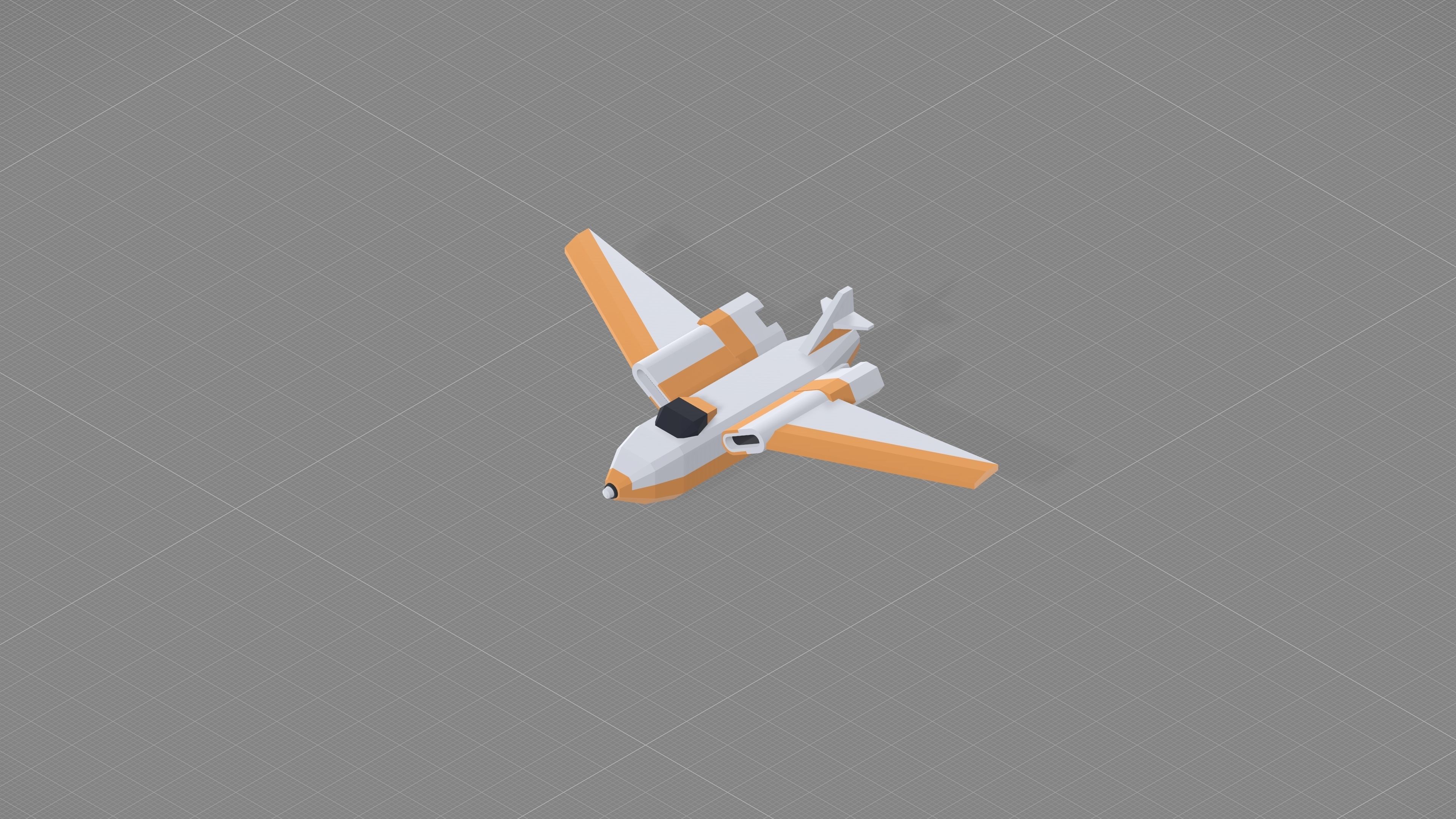Low-poly Aircraft 3D Model airplane Low-poly 3D model_7