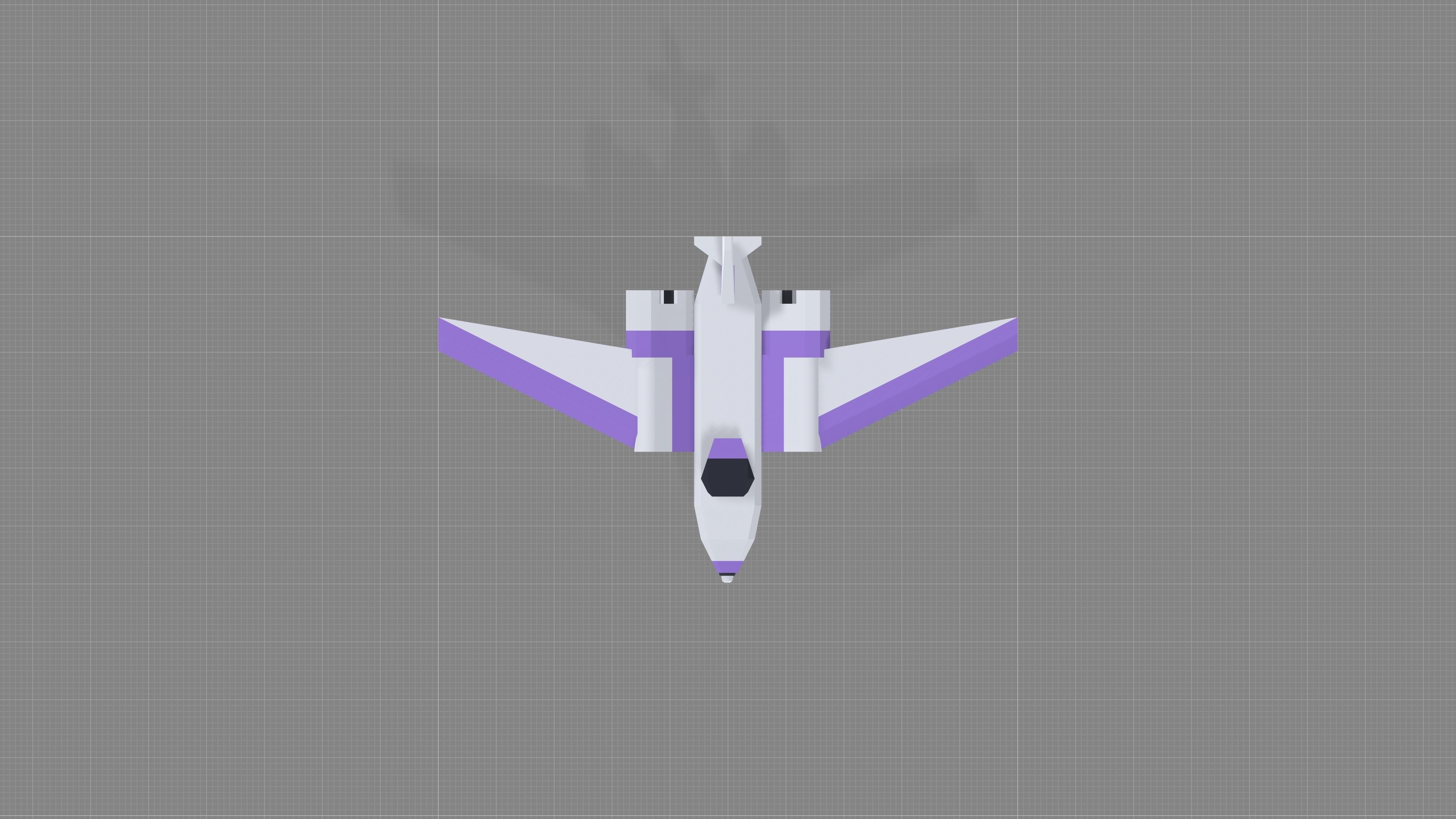 Low-poly Aircraft 3D Model airplane Low-poly 3D model_2