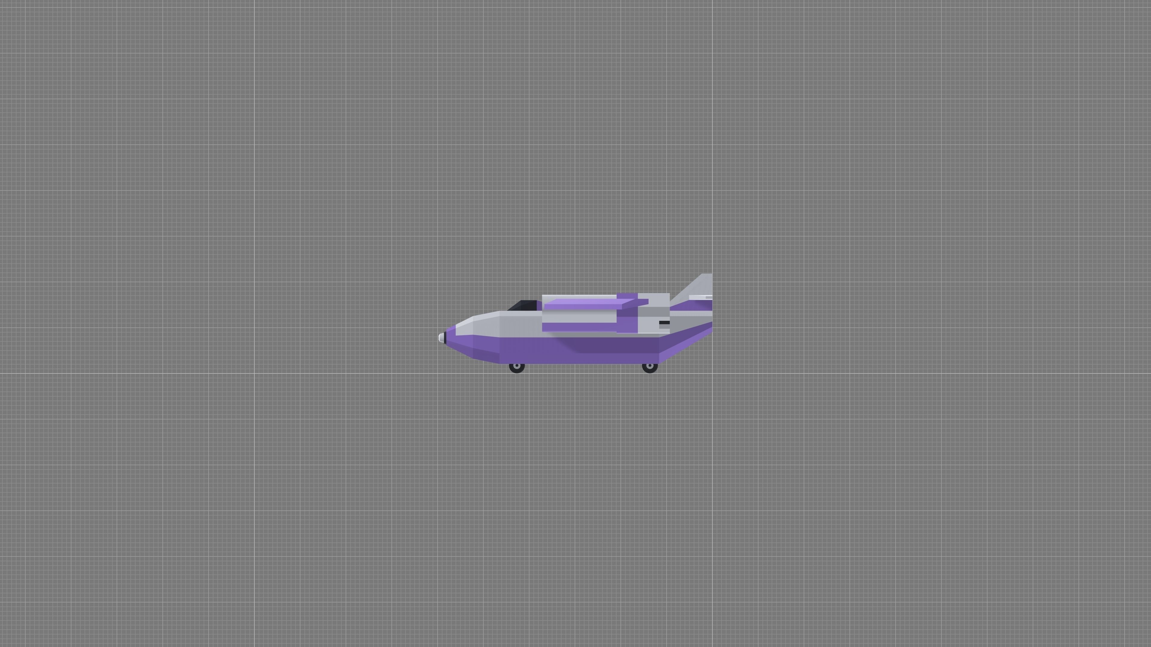 Low-poly Aircraft 3D Model airplane Low-poly 3D model_4