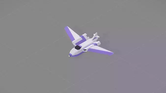 Low-poly Aircraft 3D Model airplane