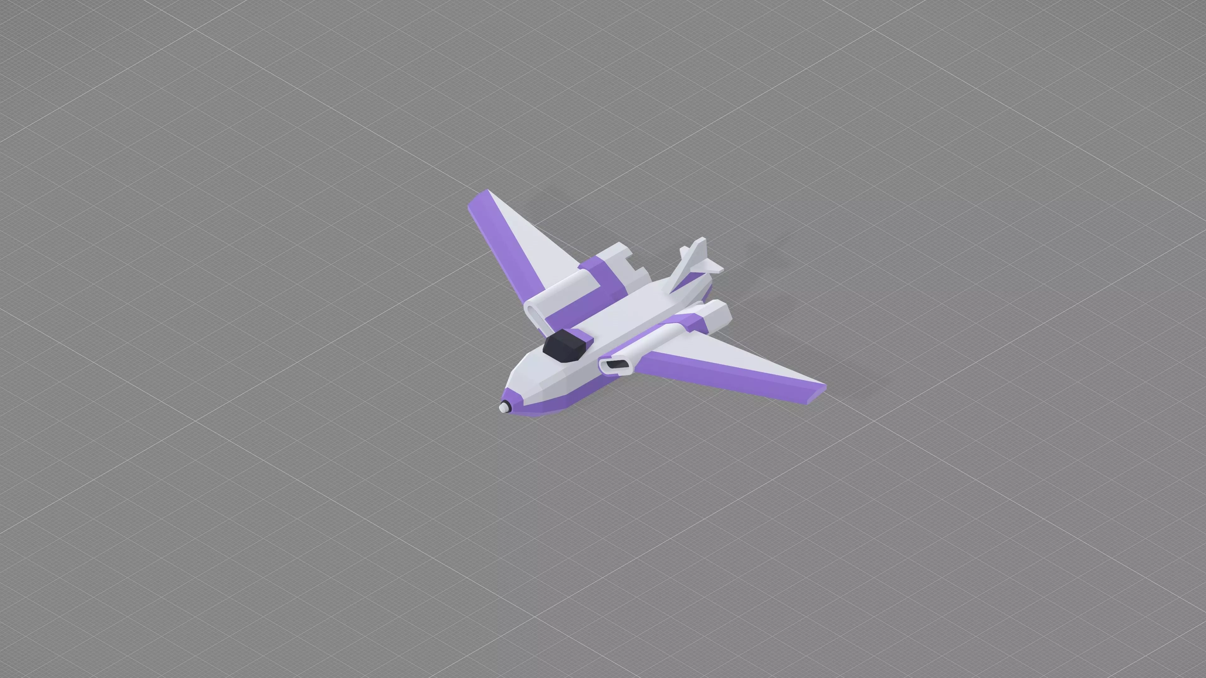 Low-poly Aircraft 3D Model airplane Low-poly 3D model_0