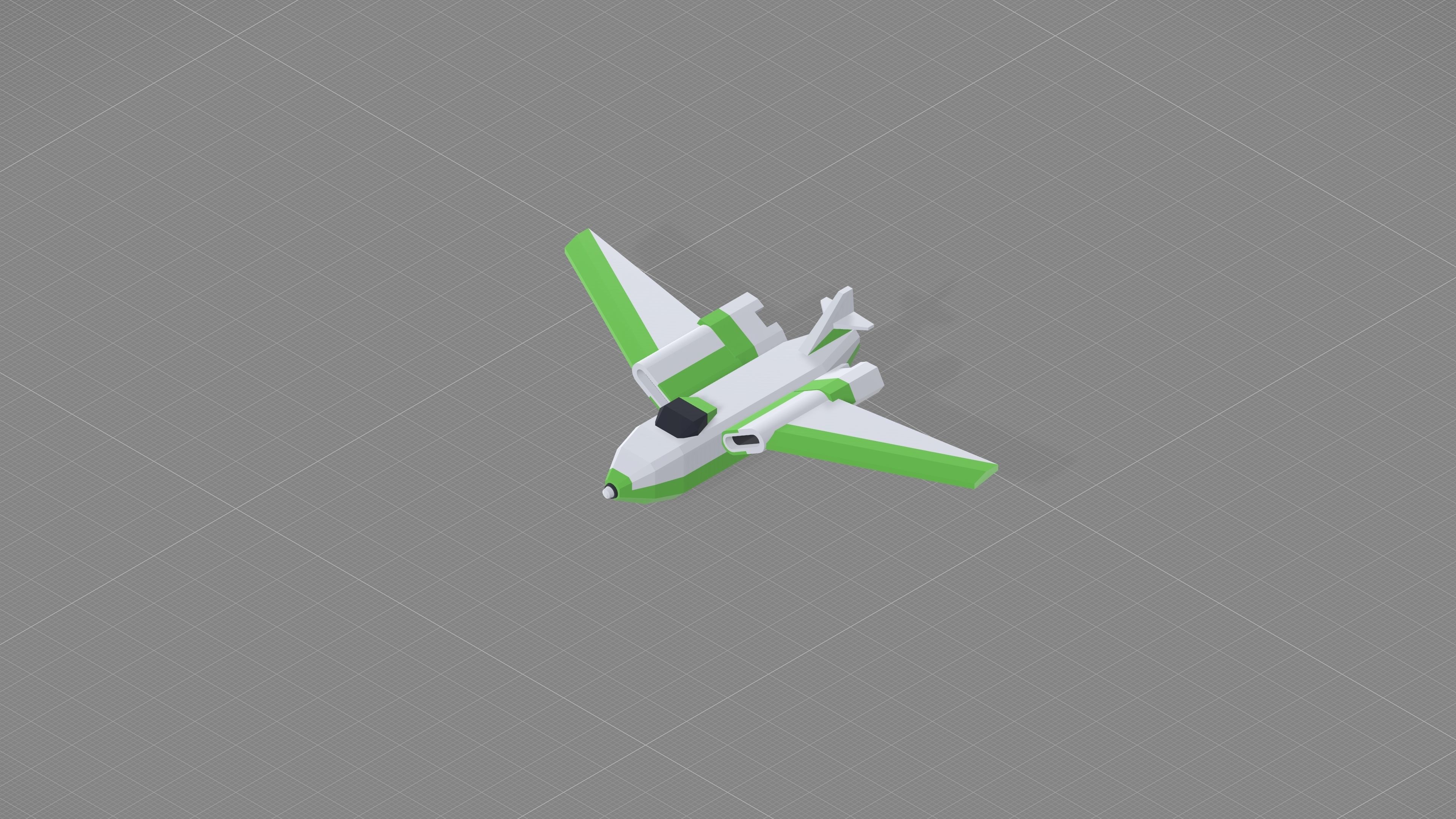 Low-poly Aircraft 3D Model airplane Low-poly 3D model_8