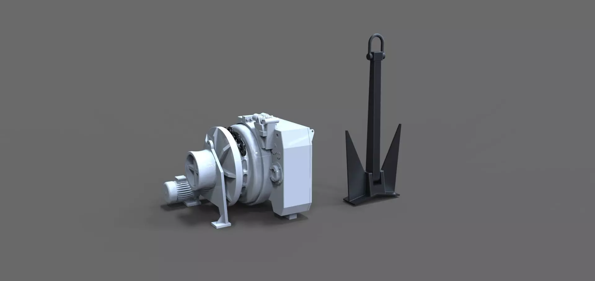 Large anchor winch 3D print model