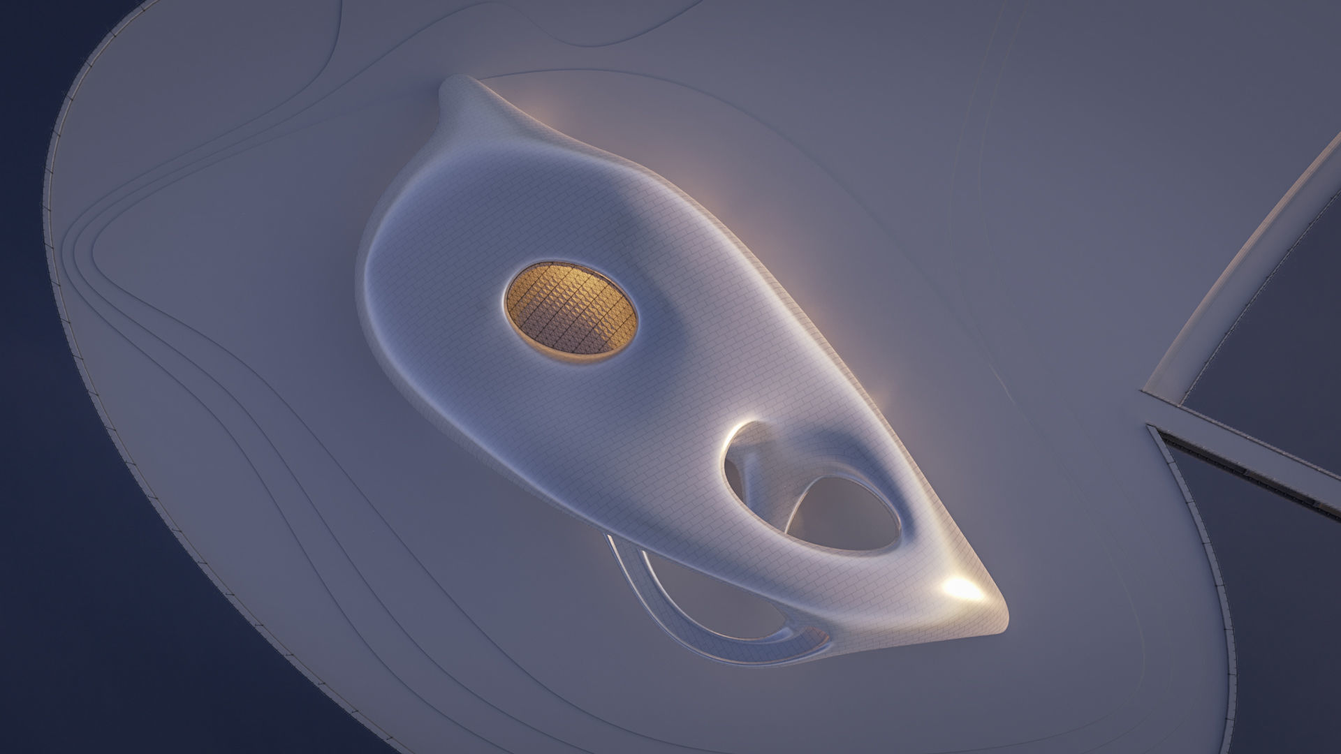 Futuristic building 37 3D model_2