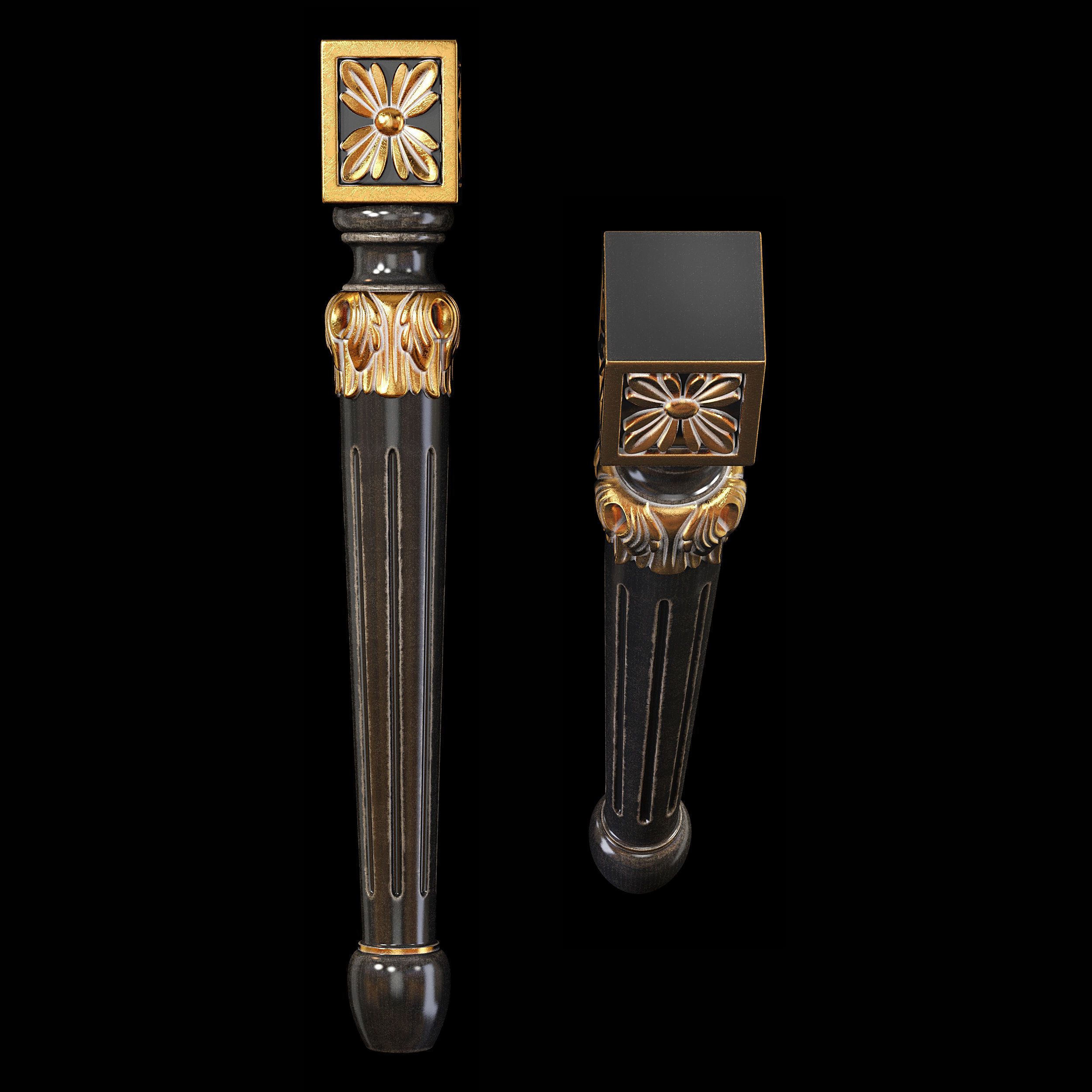 Classic leg 008 3D model_2