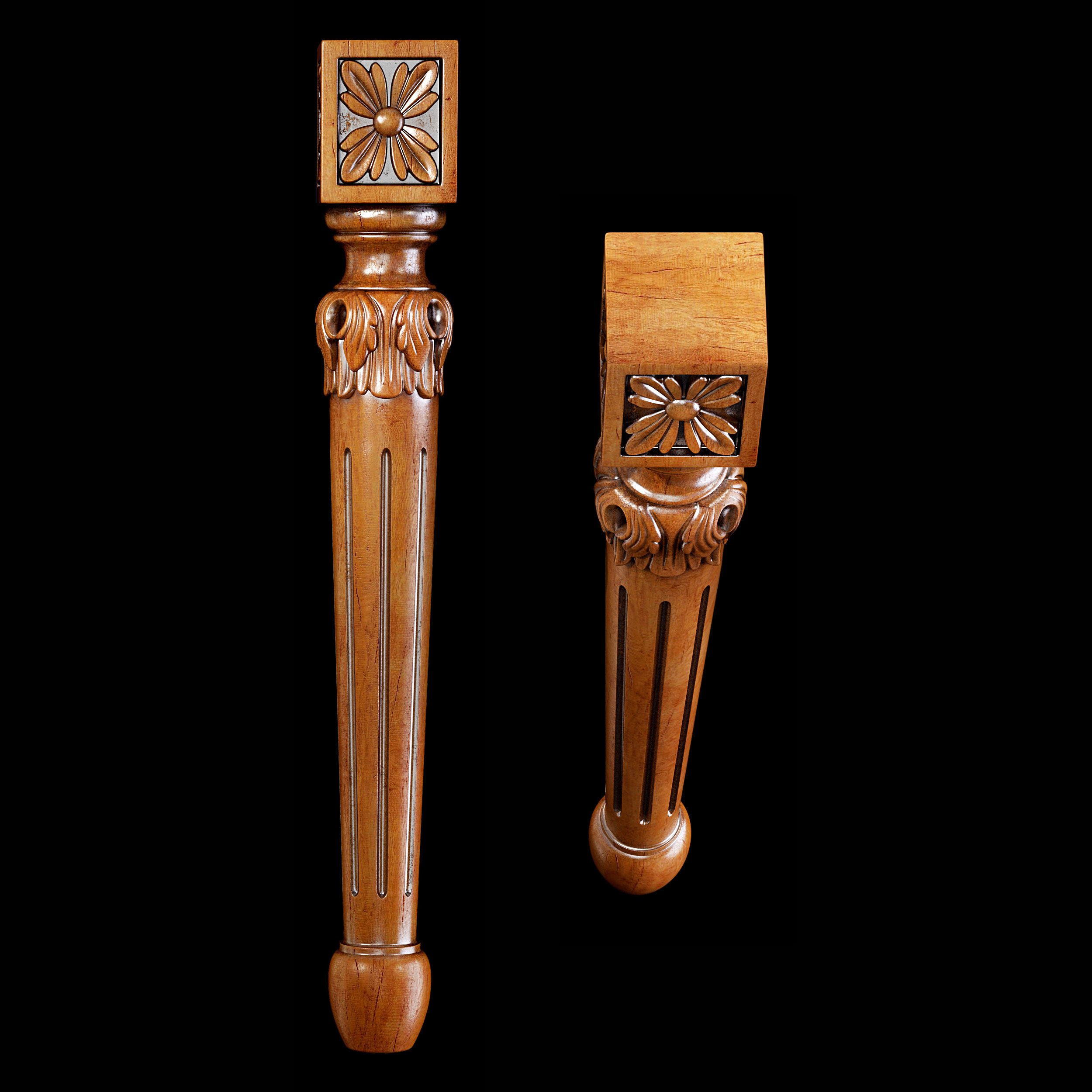 Classic leg 008 3D model_3