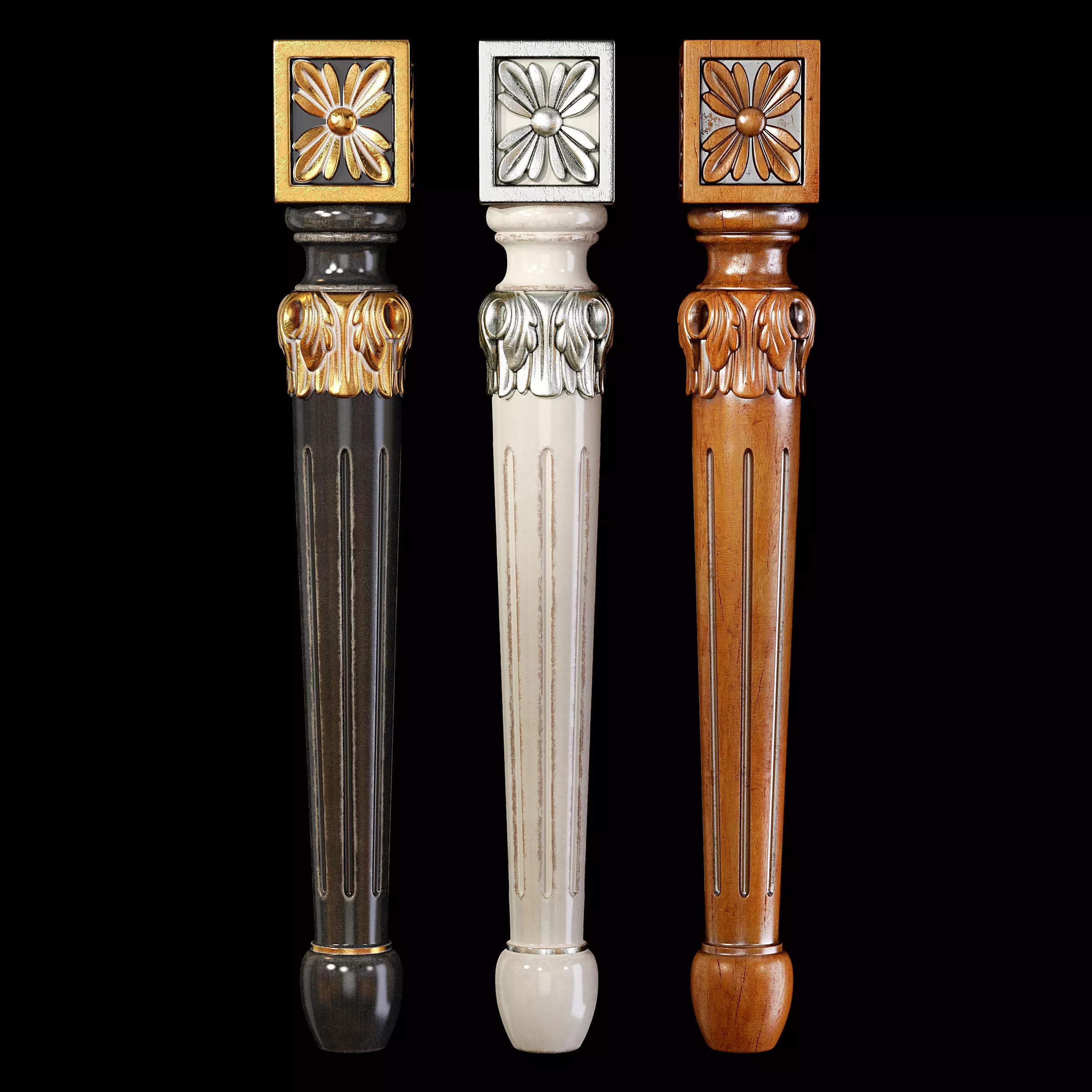 Classic leg 008 3D model_0