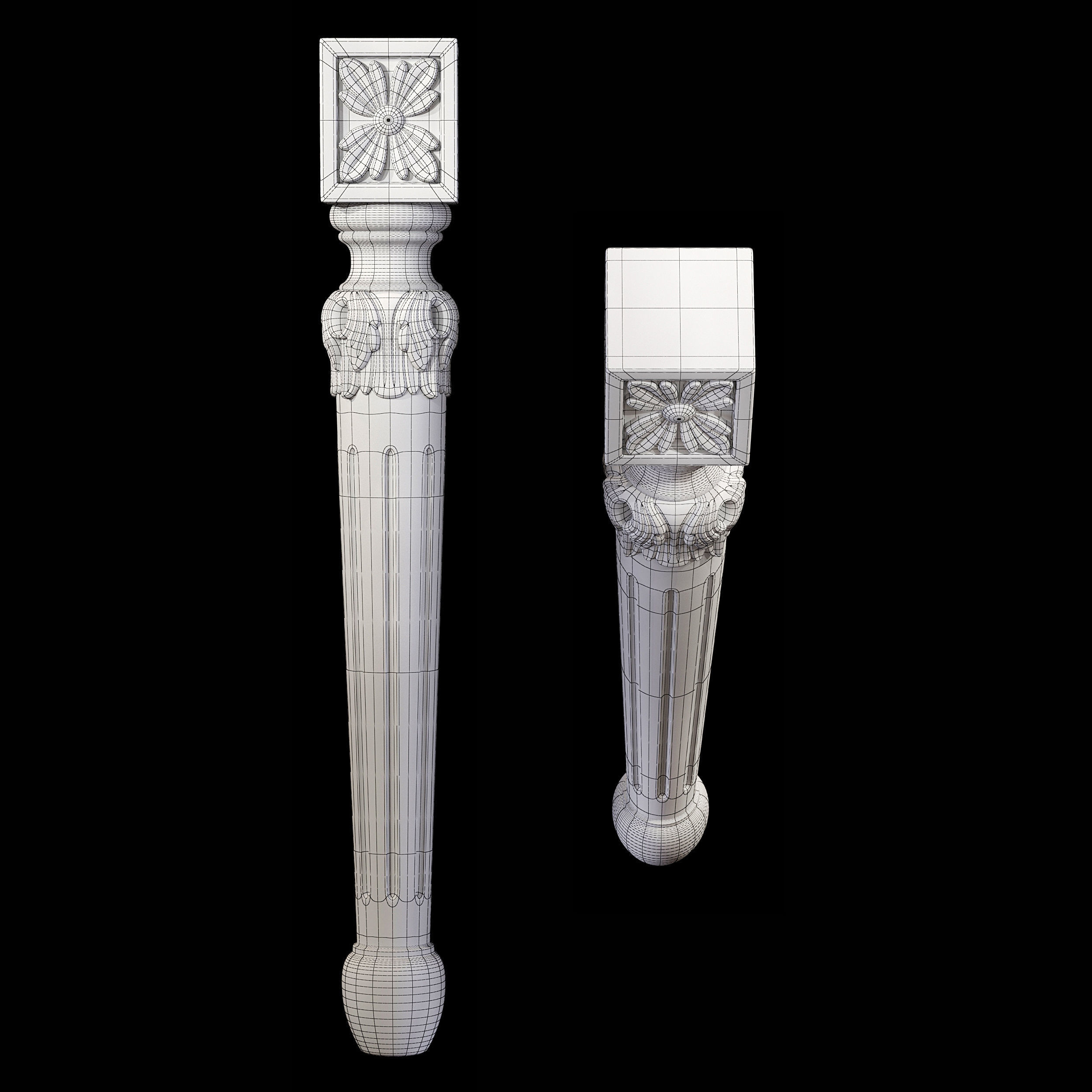Classic leg 008 3D model_5