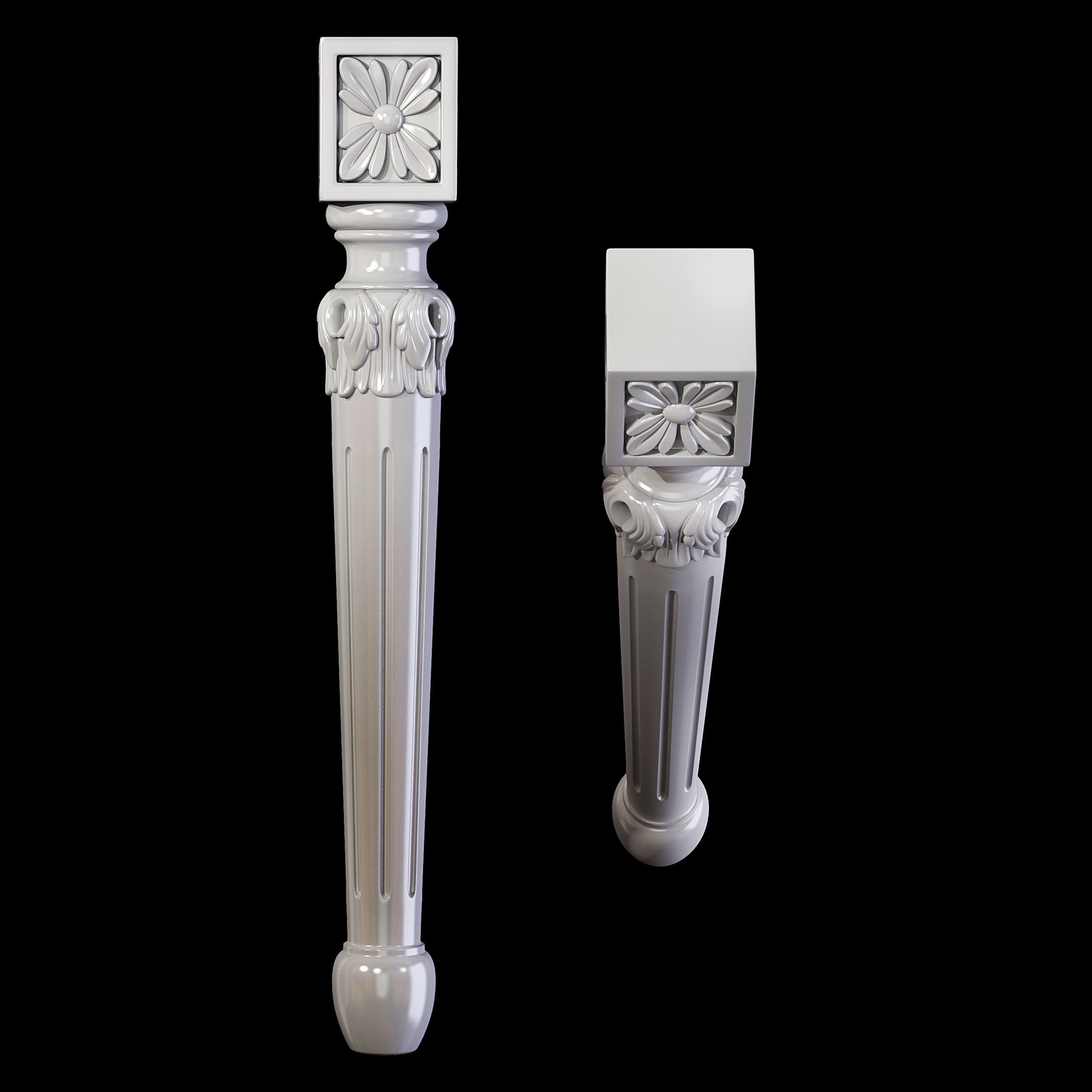 Classic leg 008 3D model_4