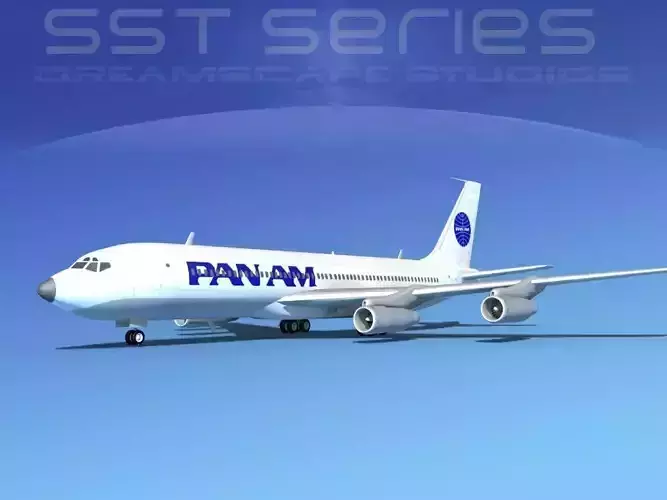 Boeing 707-320 SS Pan American 2 3D model