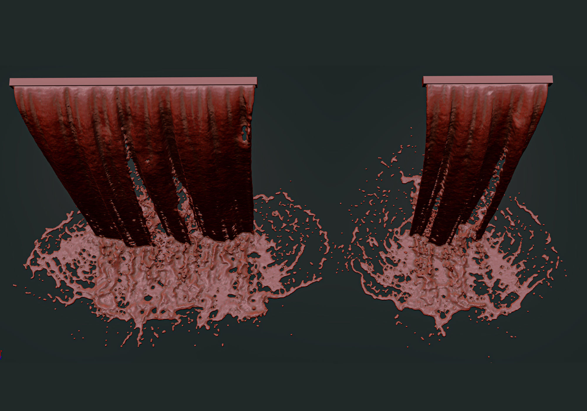 collection waterfall Fountains cascade  - 12  3D model_5