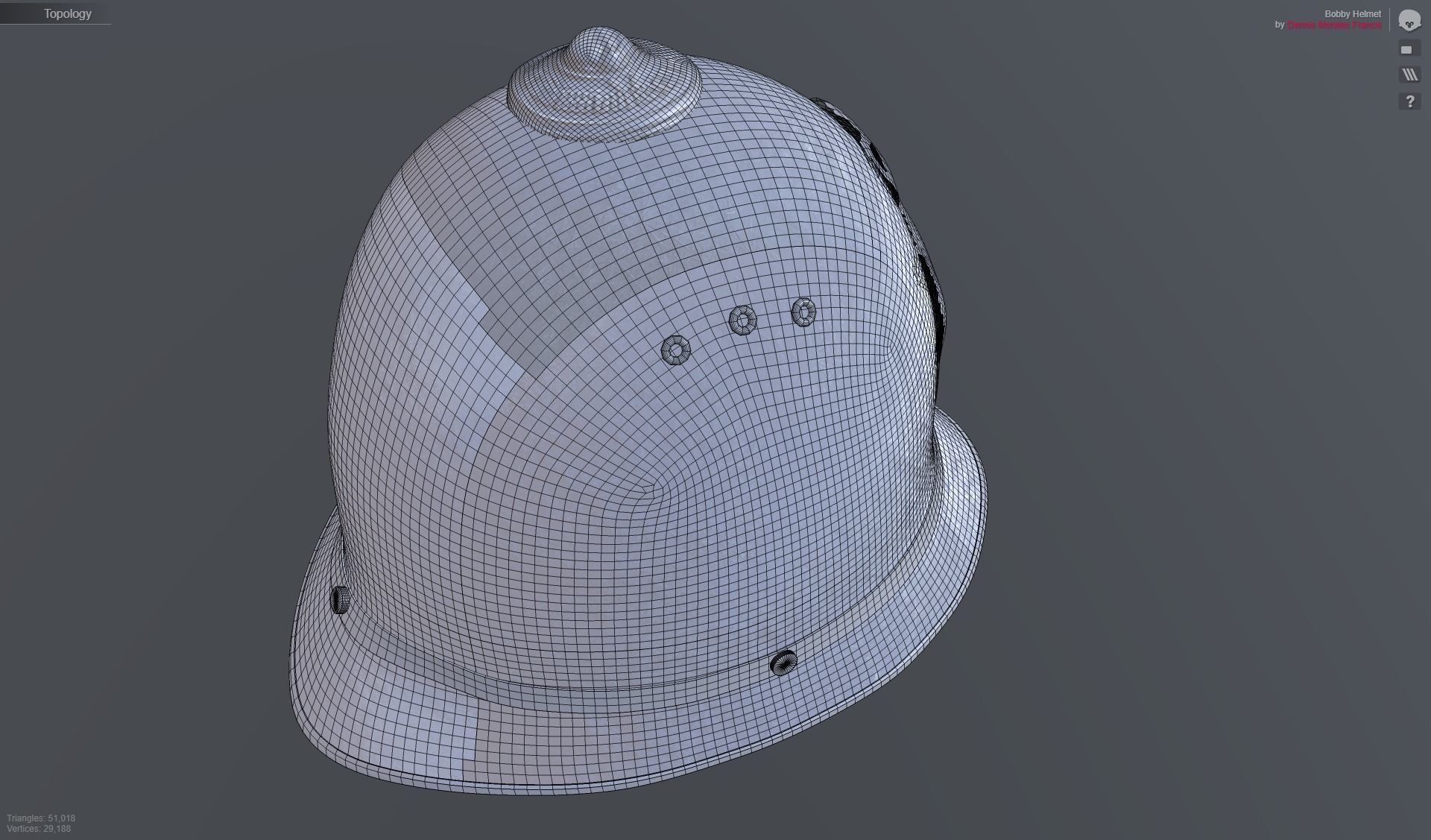 British Police Helmet Package 3D print model_20