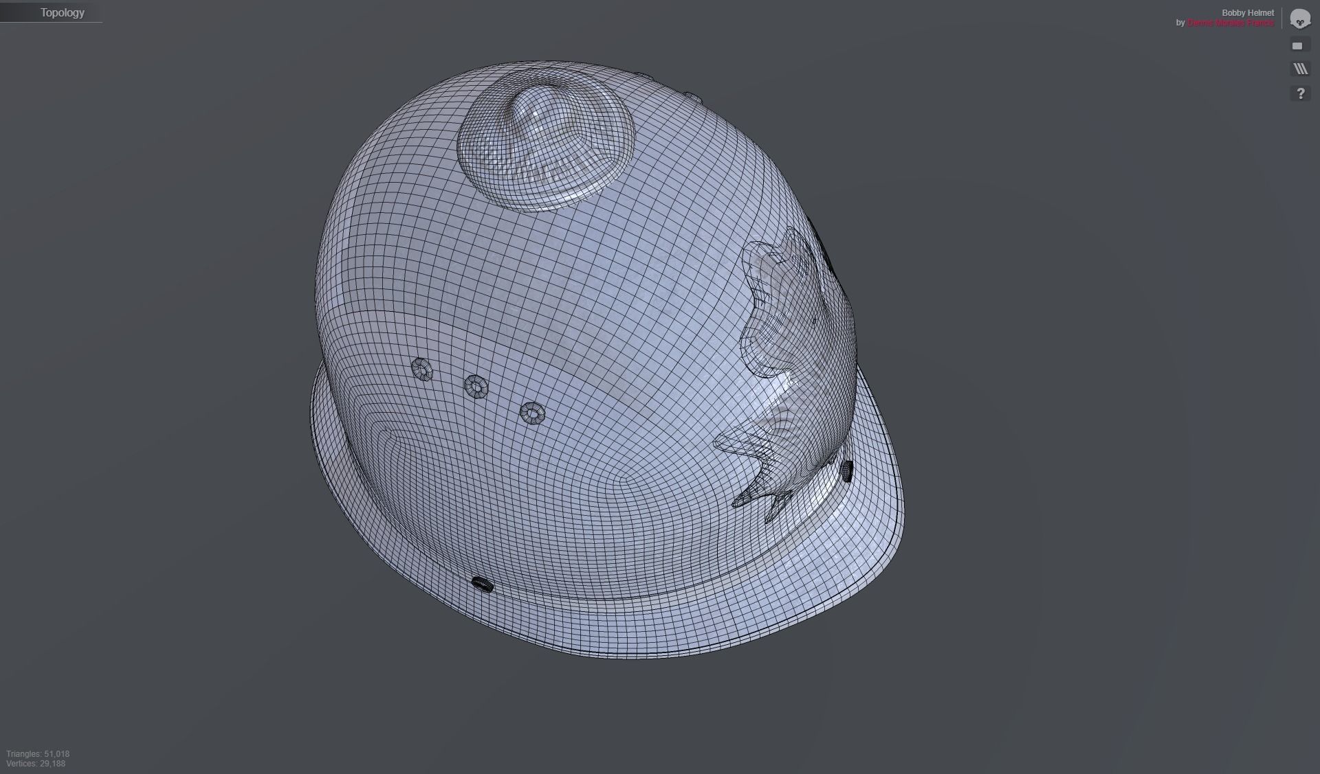 British Police Helmet Package 3D print model_16