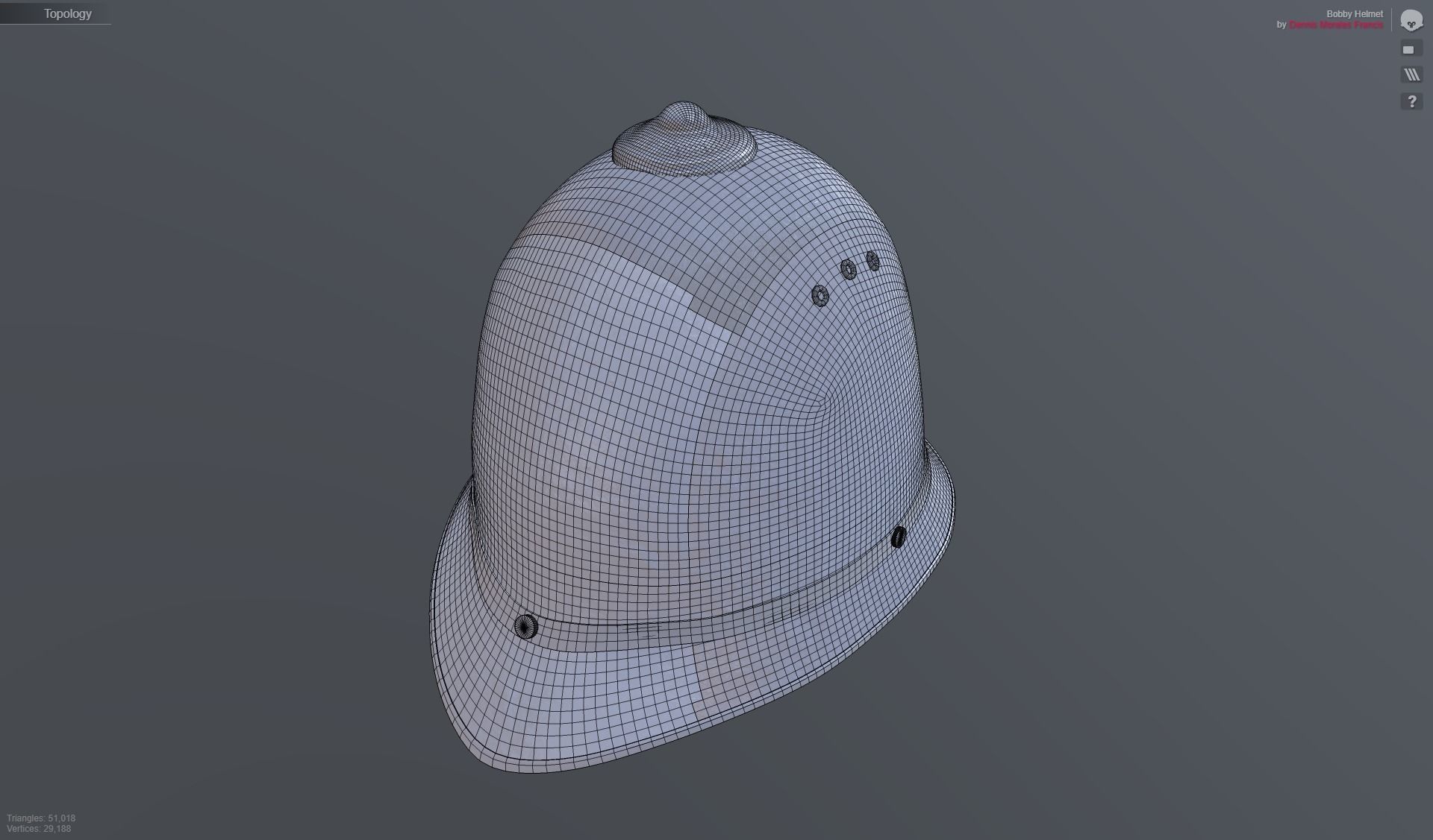 British Police Helmet Package 3D print model_19