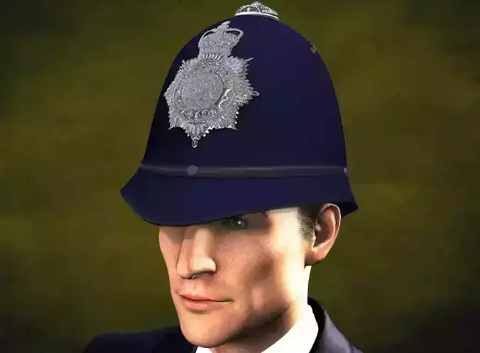 British Police Helmet Package 3D print model British Police Helmet Package 3D print model