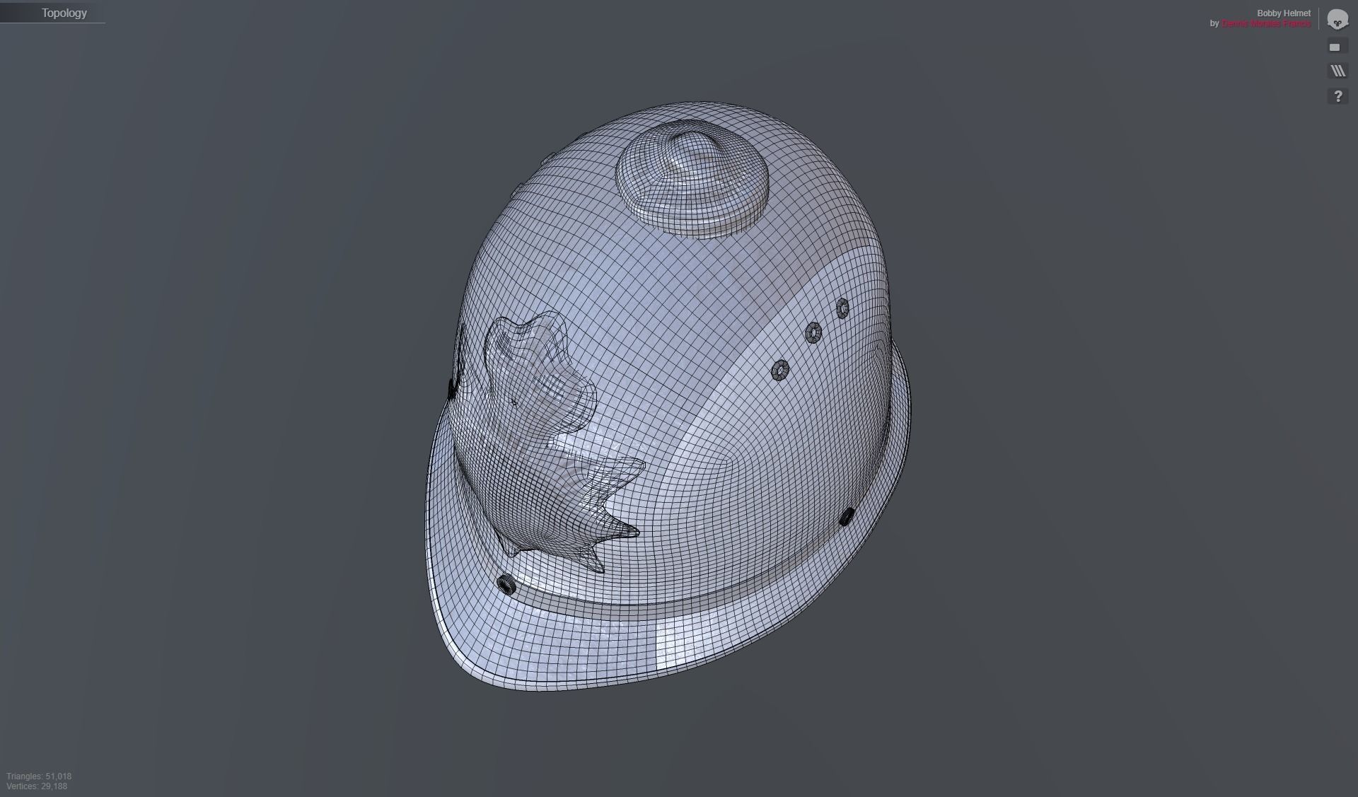 British Police Helmet Package 3D print model_10