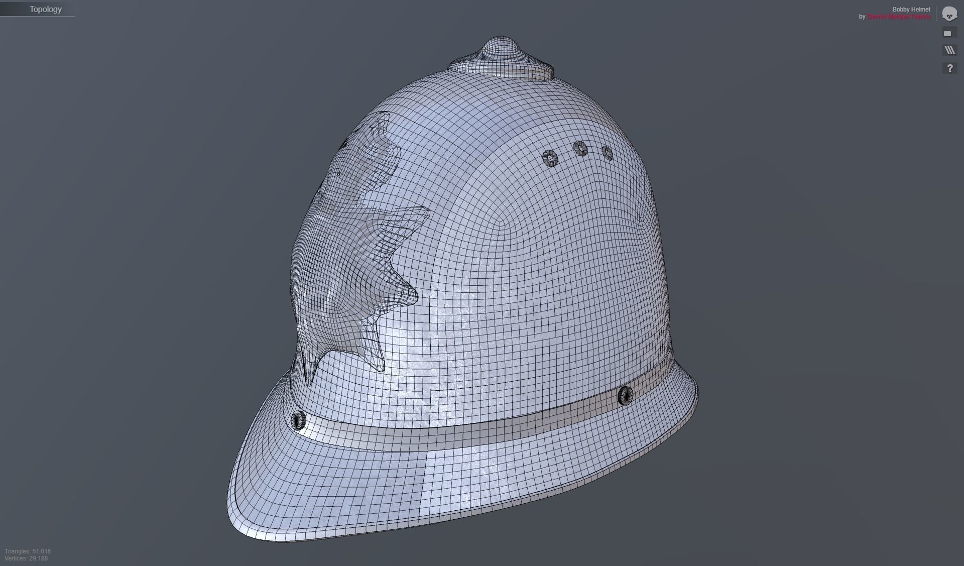 British Police Helmet Package 3D print model_14