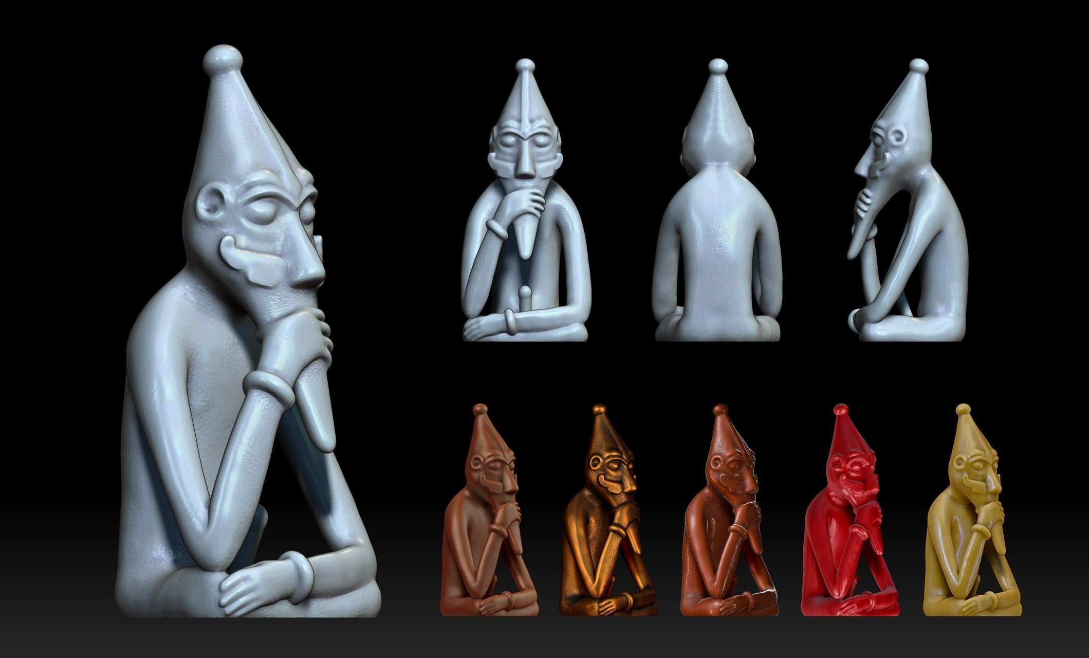 Rallinge Freyr Statue X Century CNC-  3D print model 3D print model_4