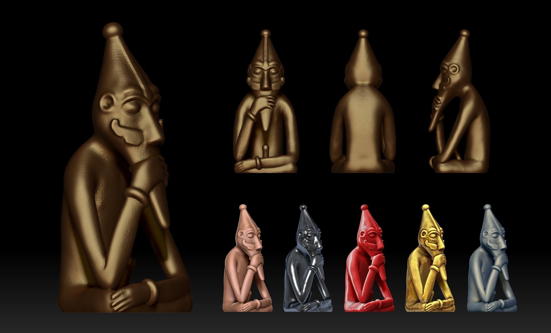 Rallinge Freyr Statue X Century CNC-  3D print model 3D print model_3