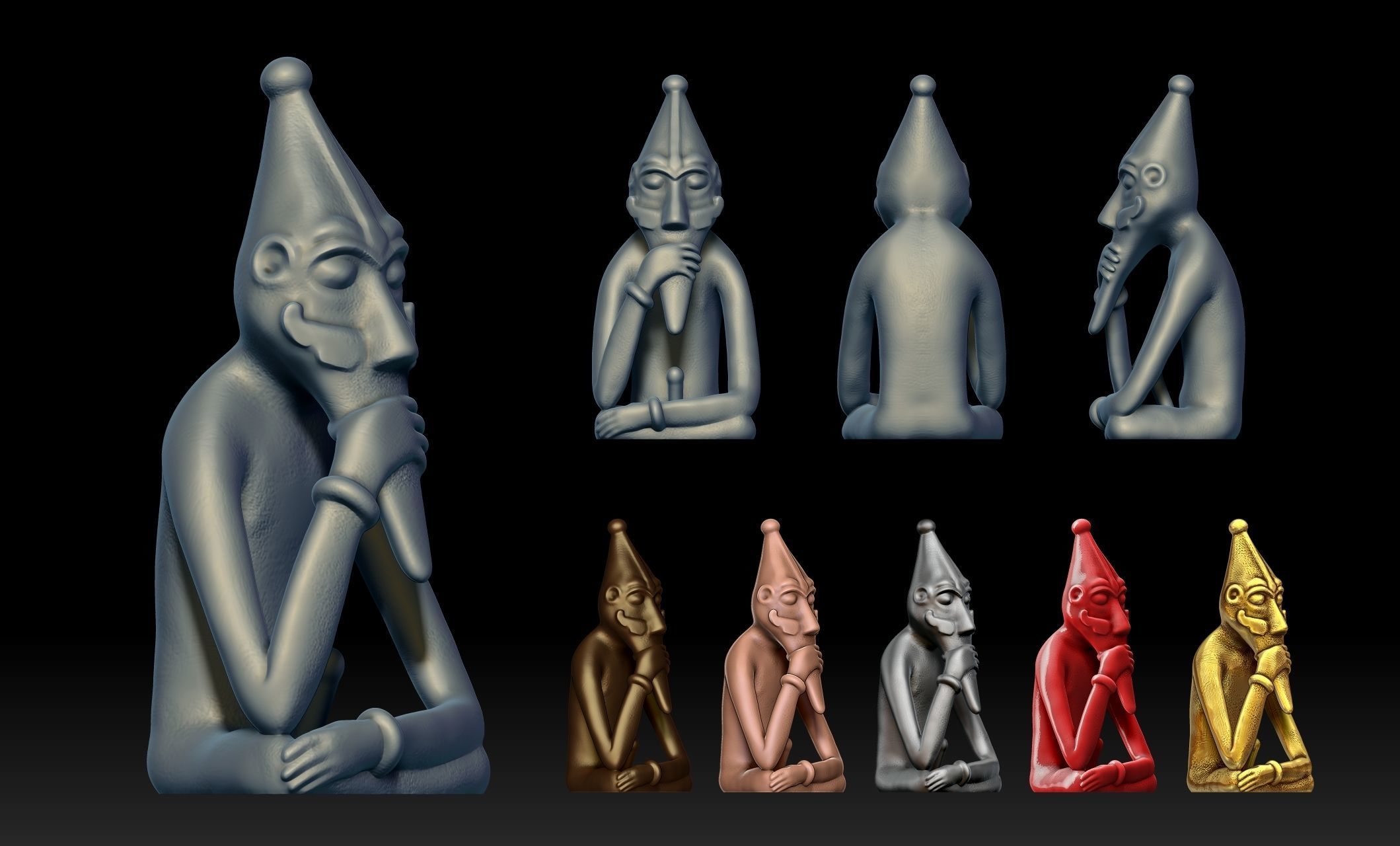 Rallinge Freyr Statue X Century CNC-  3D print model 3D print model_11