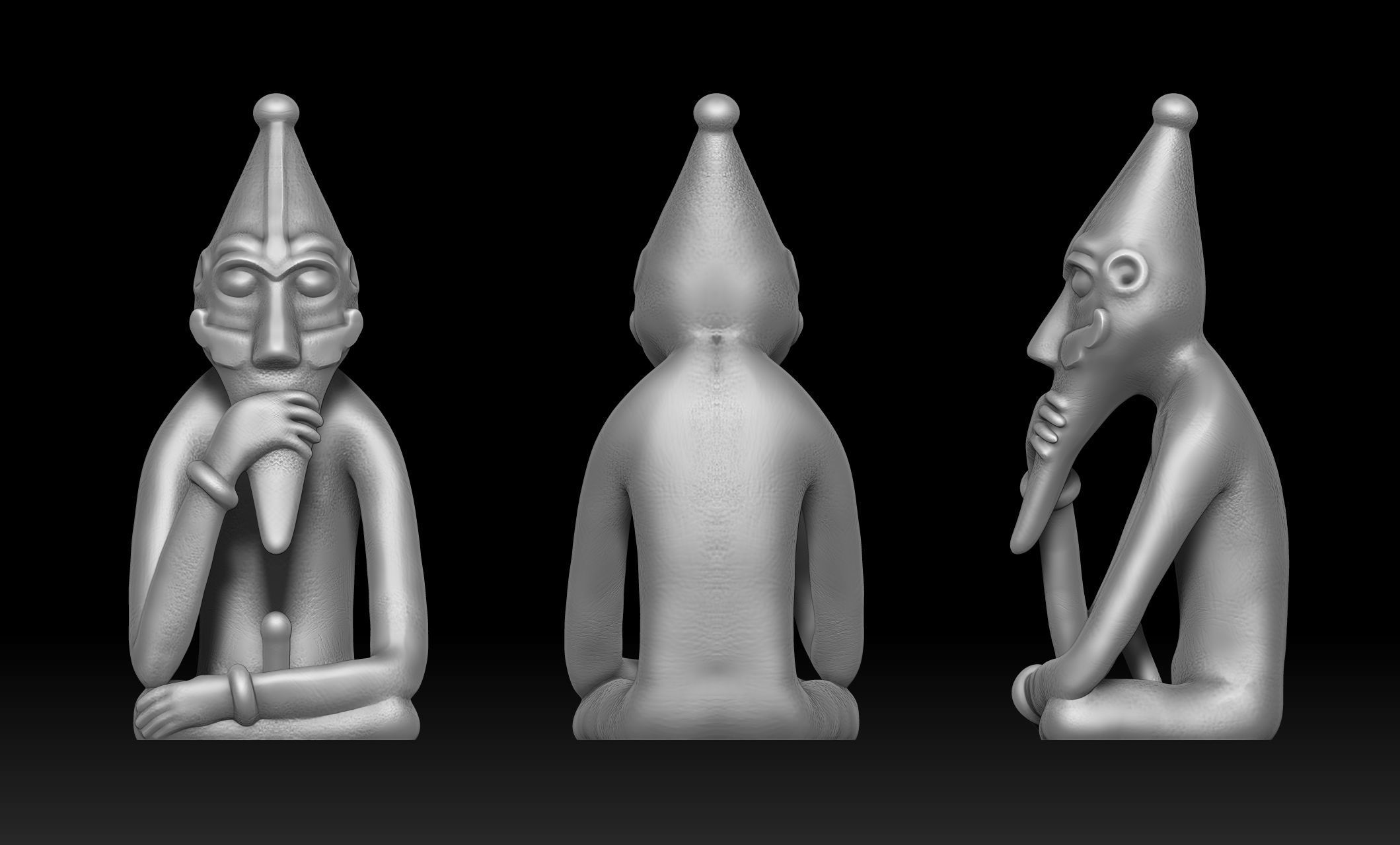 Rallinge Freyr Statue X Century CNC-  3D print model 3D print model_7