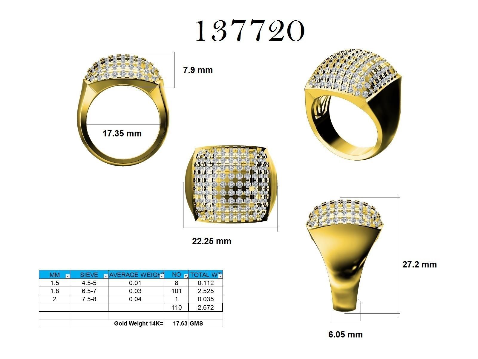Ring - 137720 3D print model_12