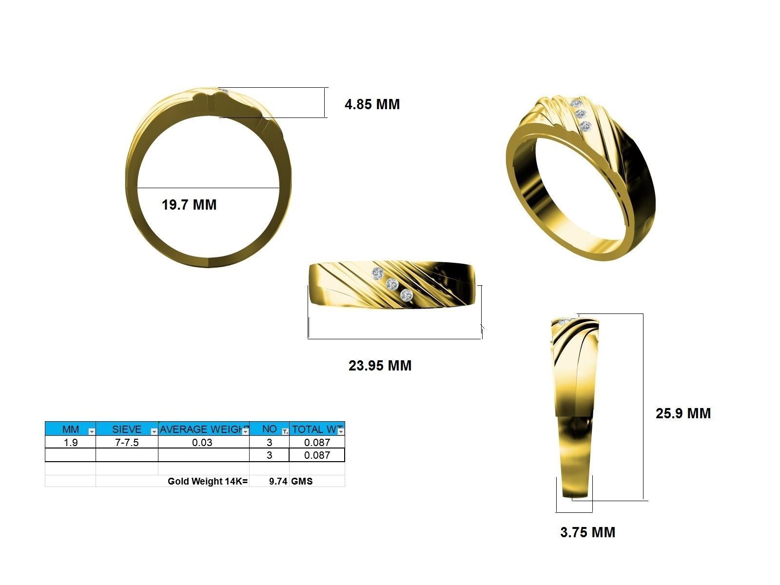 Ring - 137648 3D print model_12