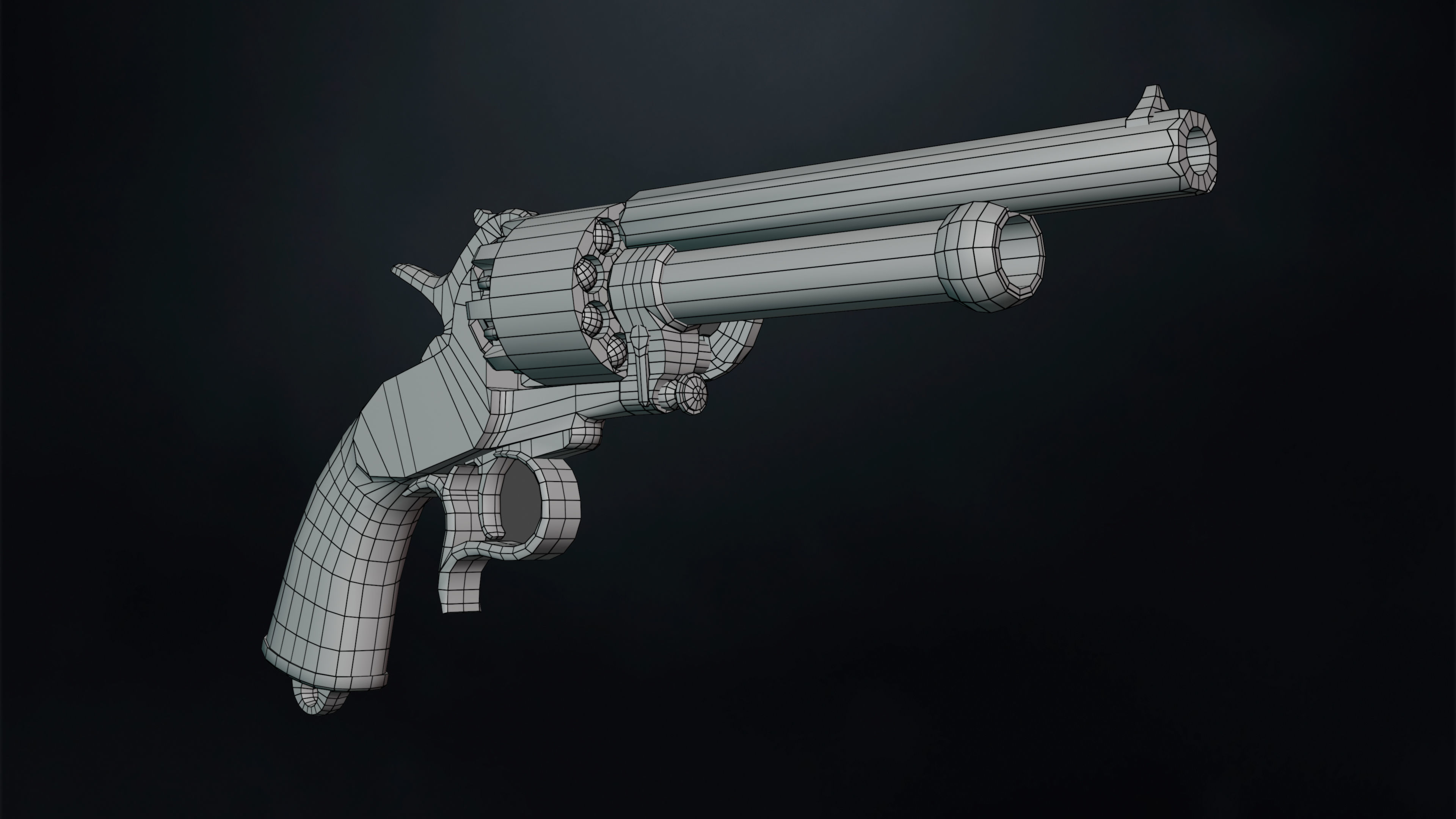 LeMat Revolver Low-poly 3D model_18