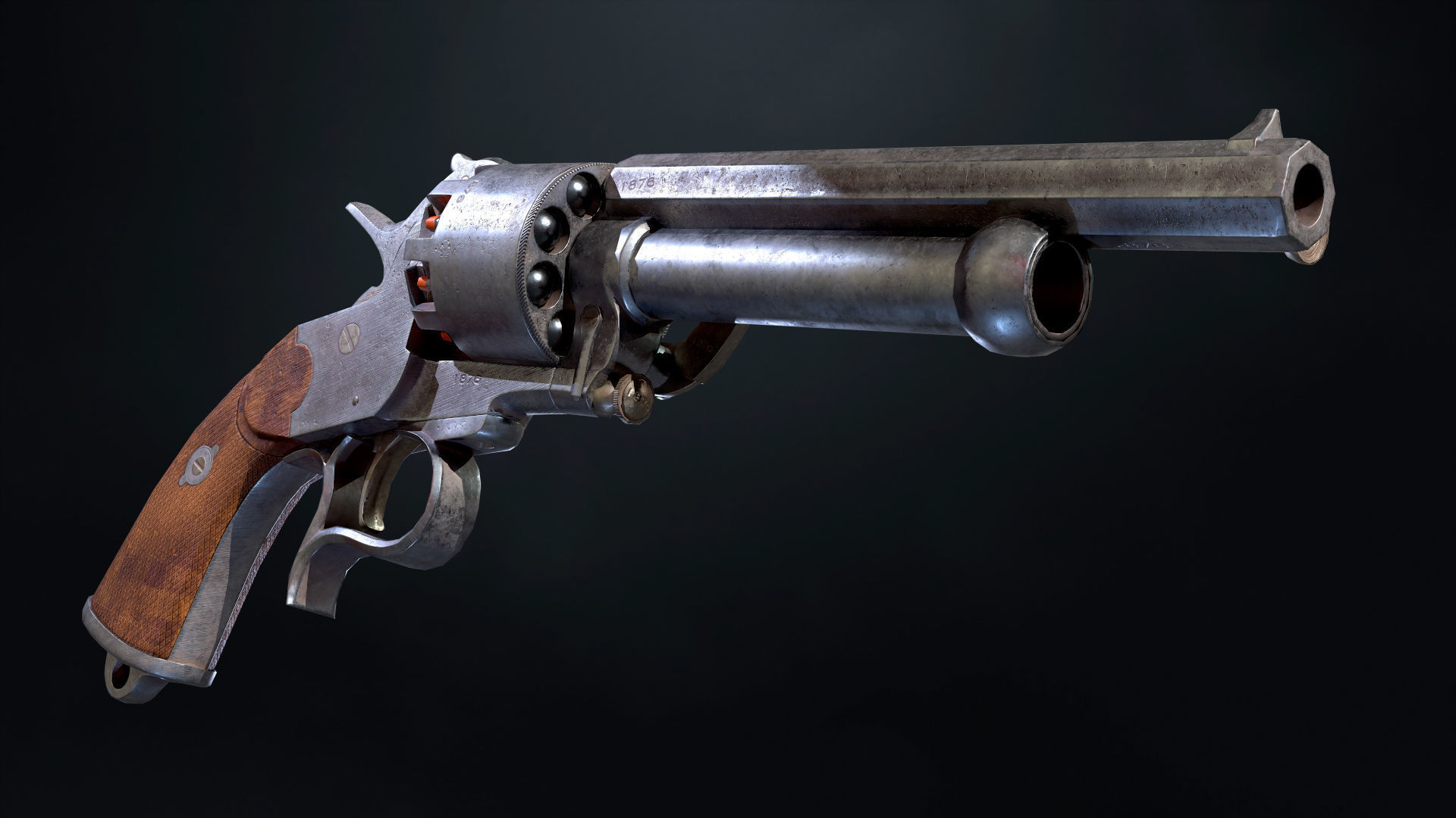 LeMat Revolver Low-poly 3D model_6