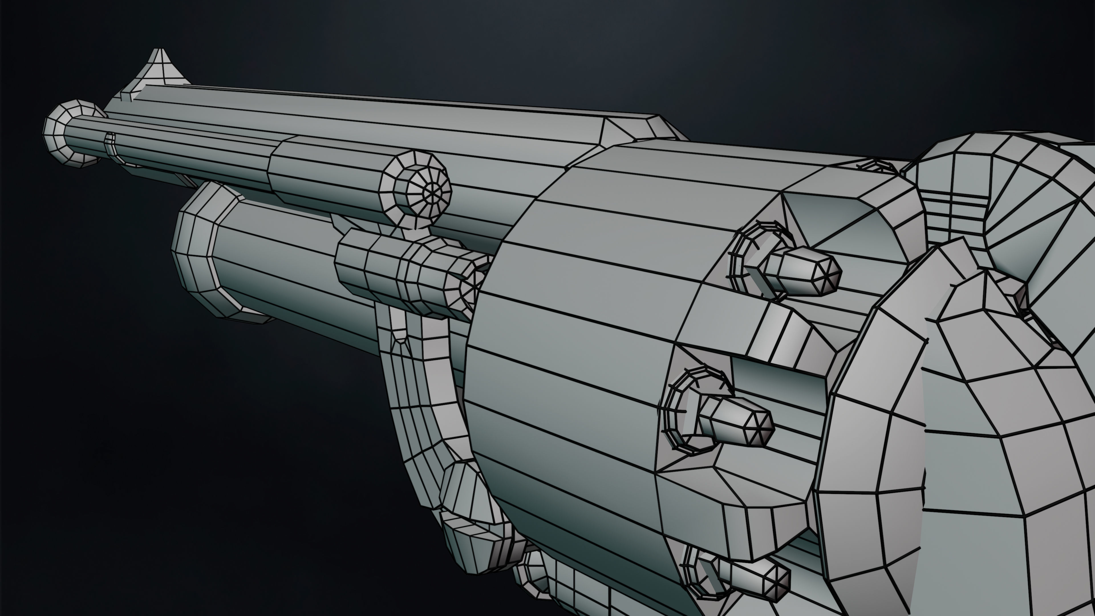 LeMat Revolver Low-poly 3D model_25