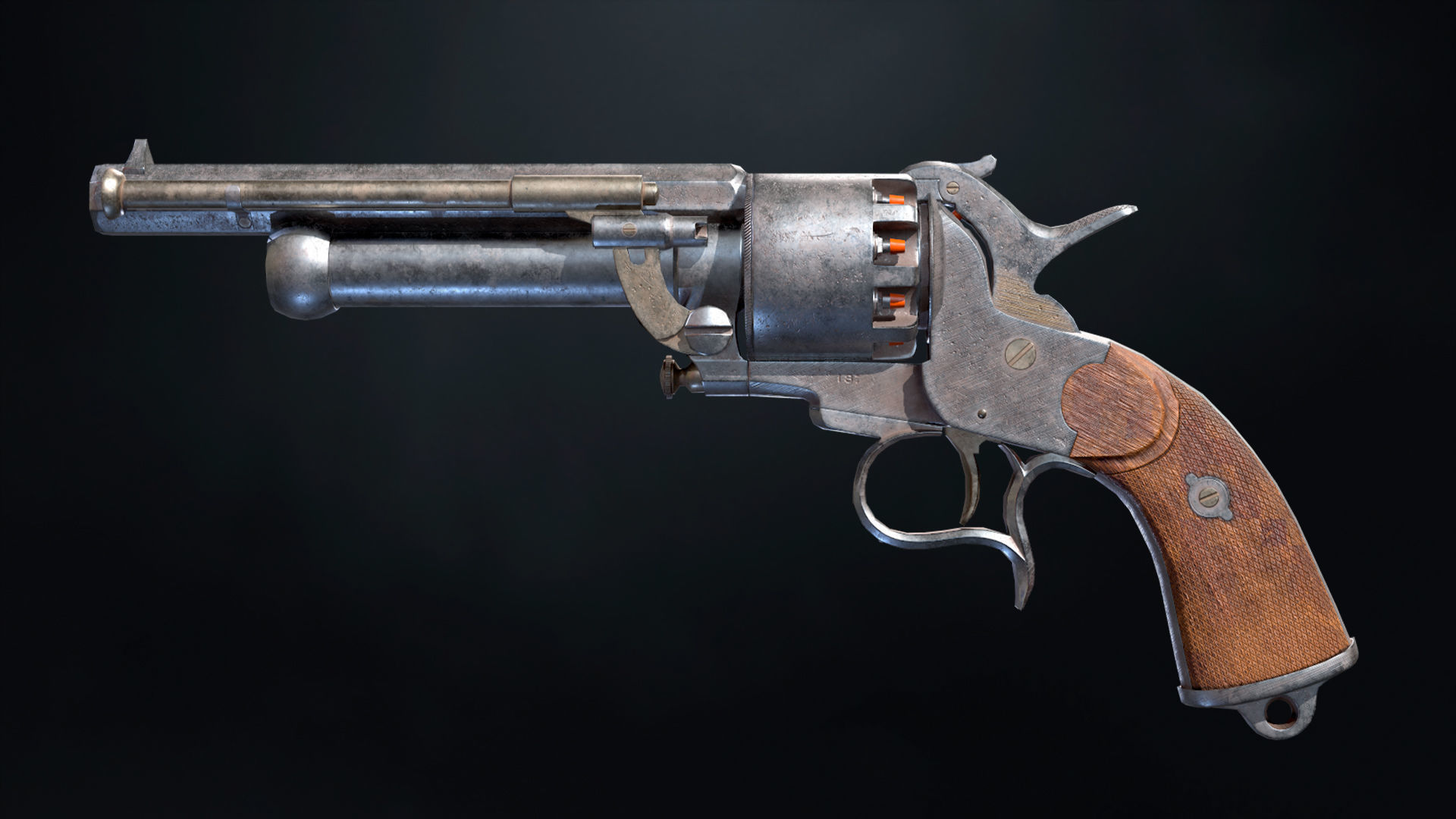 LeMat Revolver Low-poly 3D model_12