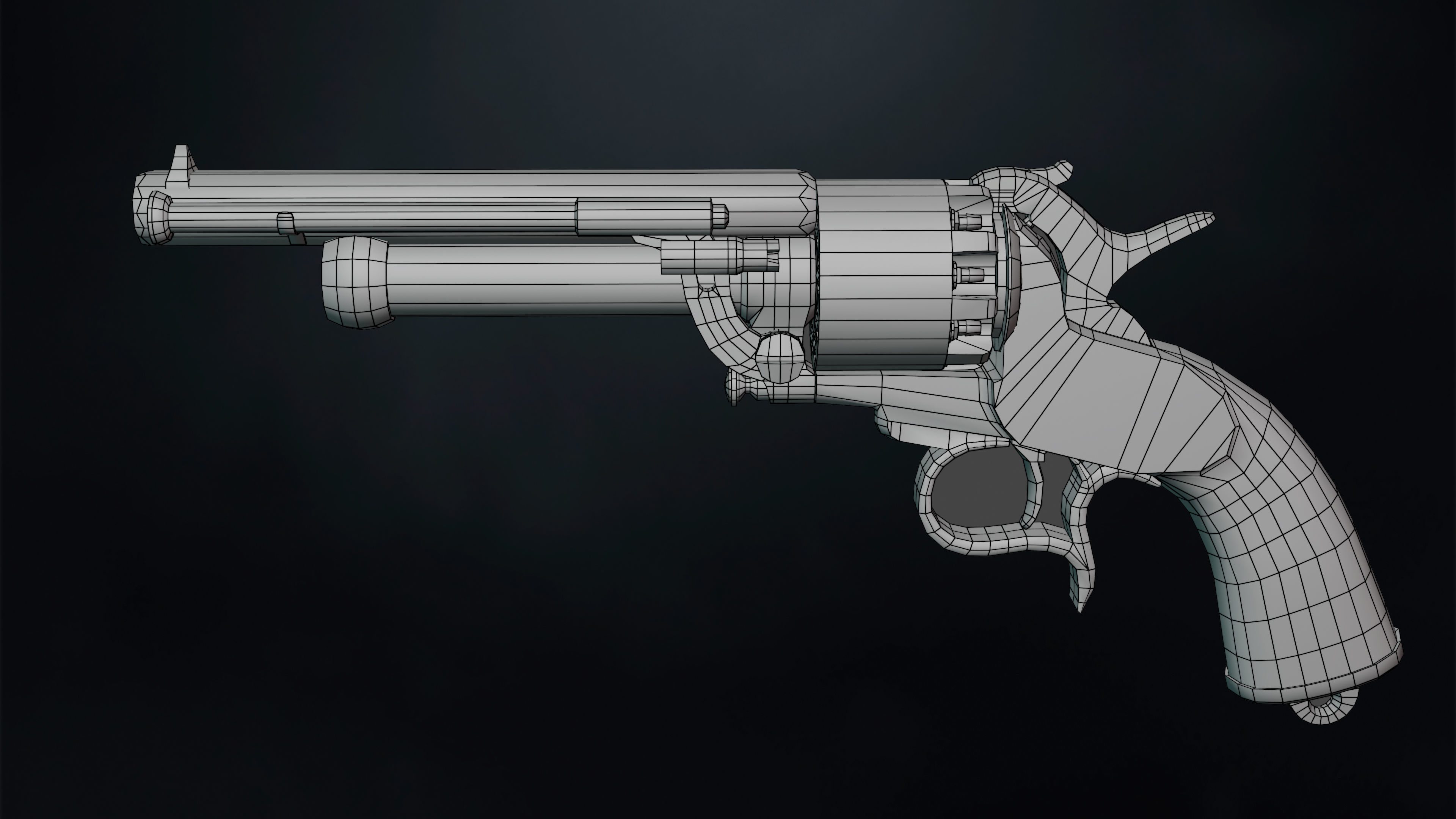 LeMat Revolver Low-poly 3D model_20