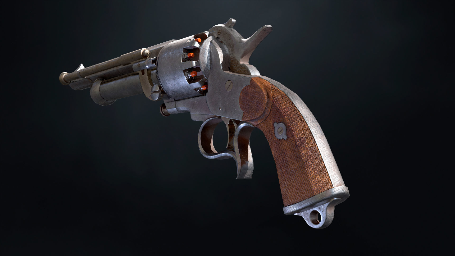LeMat Revolver Low-poly 3D model_10