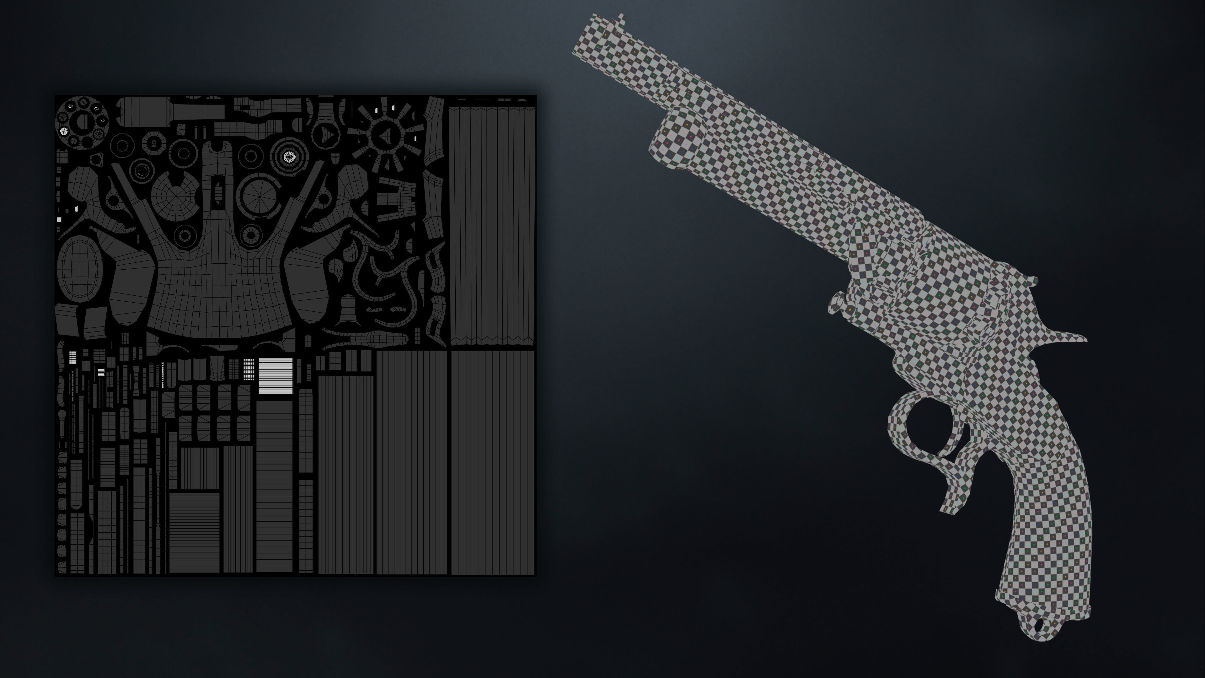 LeMat Revolver Low-poly 3D model_4