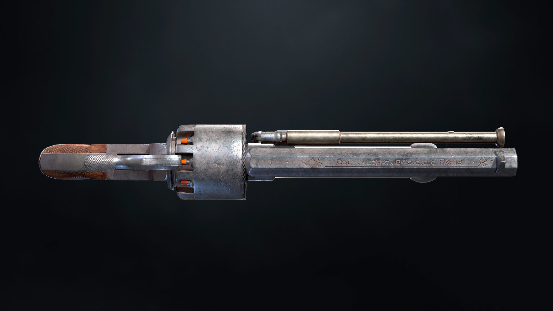 LeMat Revolver Low-poly 3D model_13