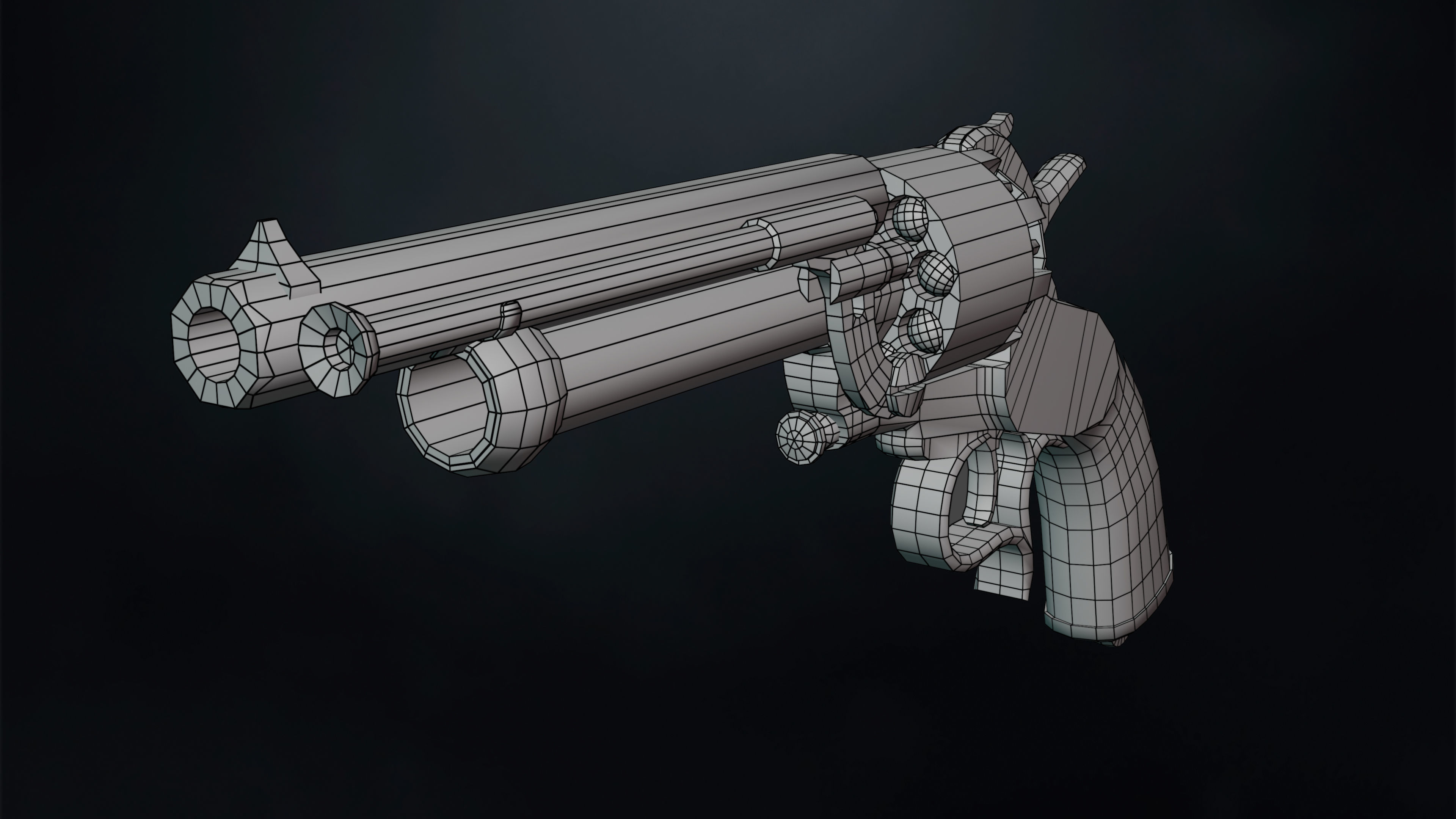 LeMat Revolver Low-poly 3D model_21