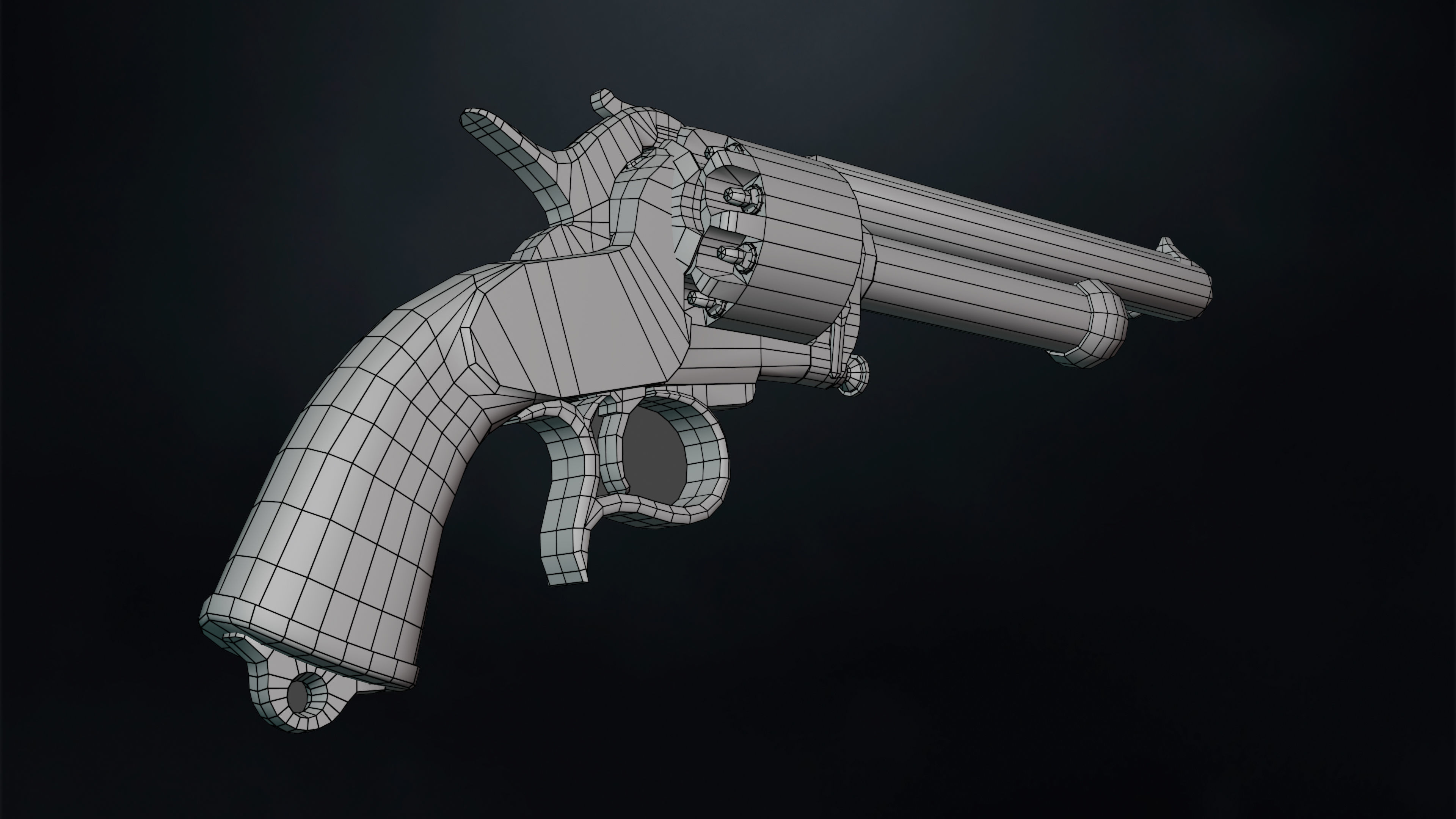 LeMat Revolver Low-poly 3D model_23