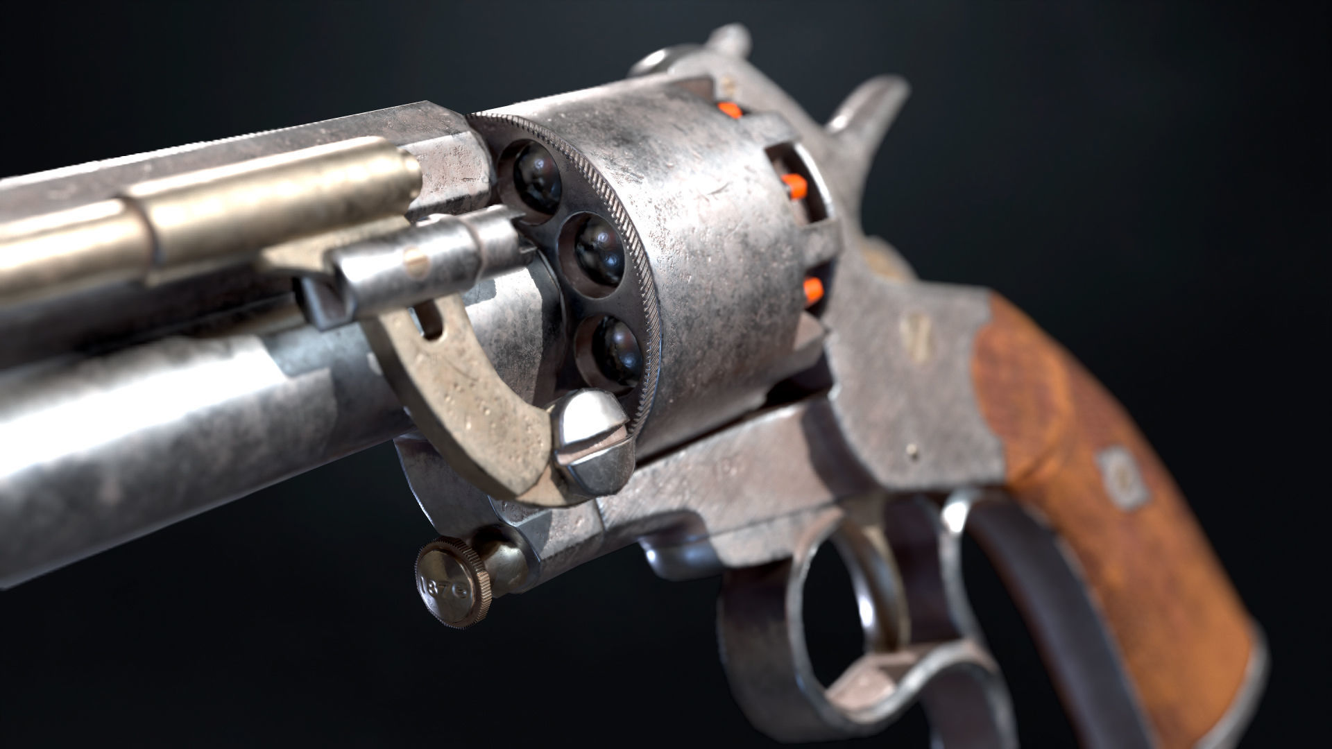 LeMat Revolver Low-poly 3D model_16