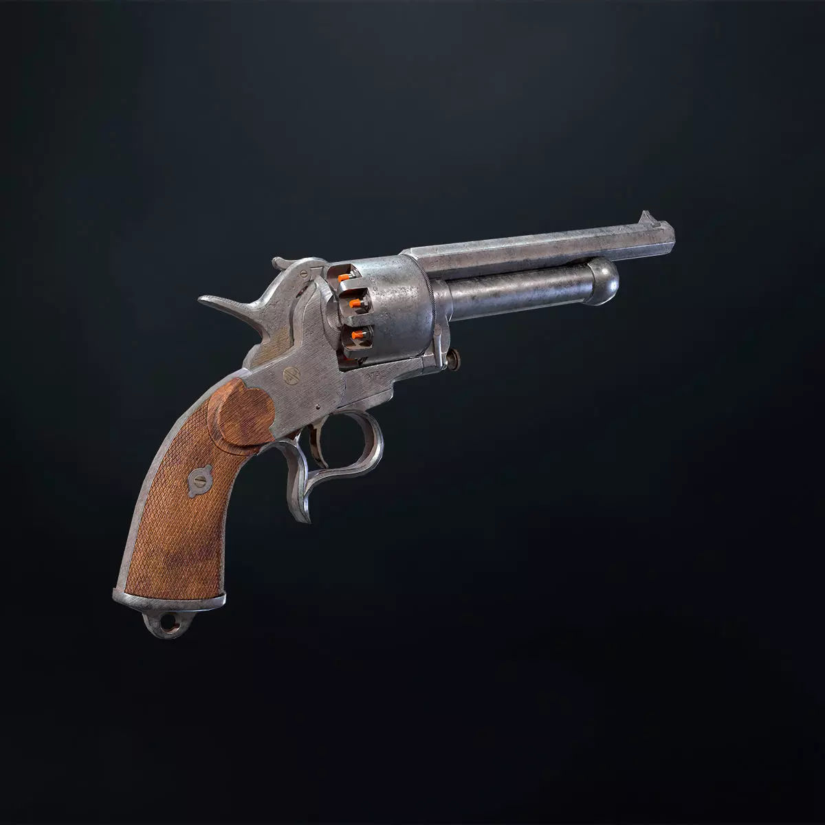 LeMat Revolver Low-poly 3D model_0