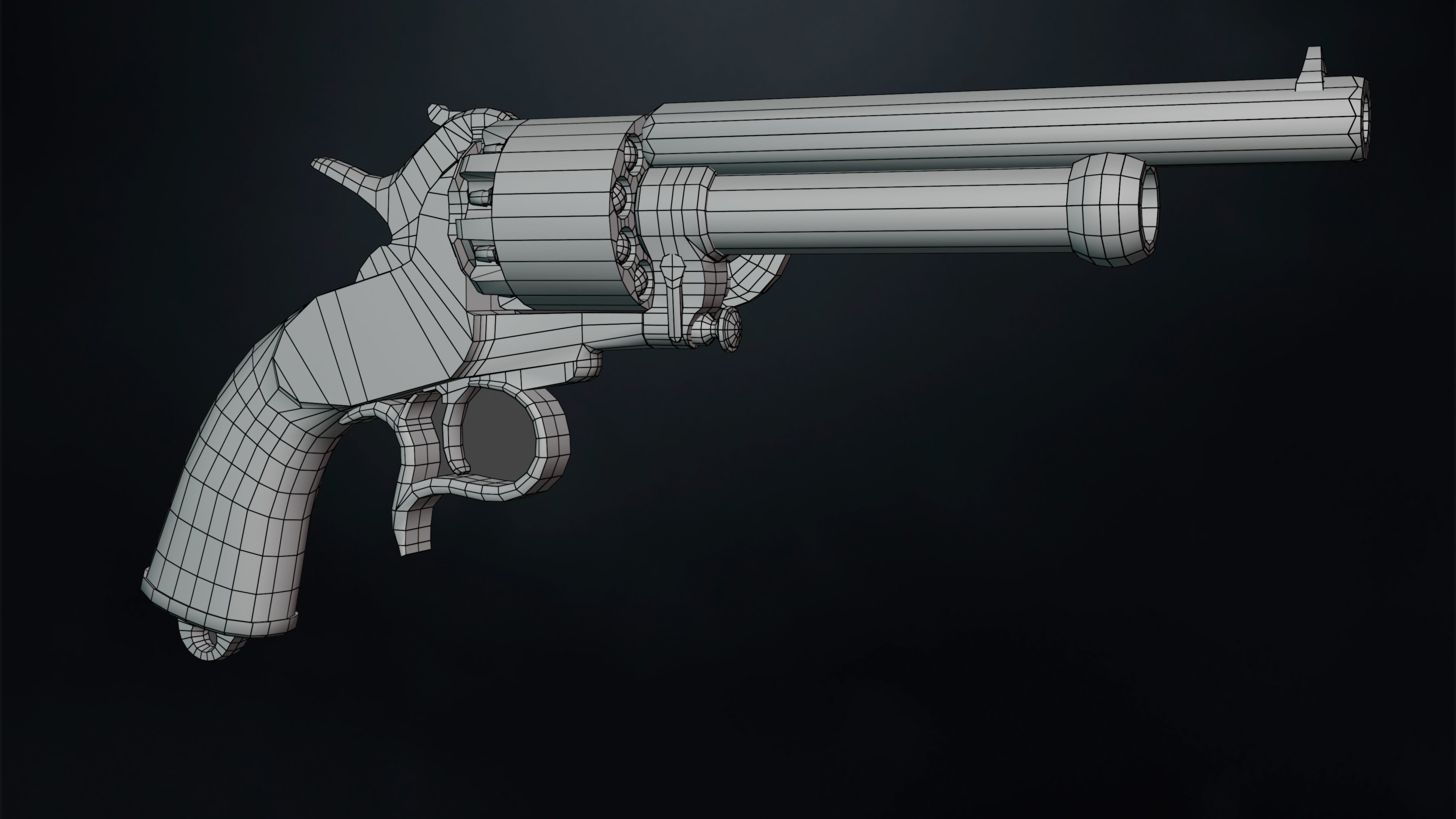 LeMat Revolver Low-poly 3D model_17
