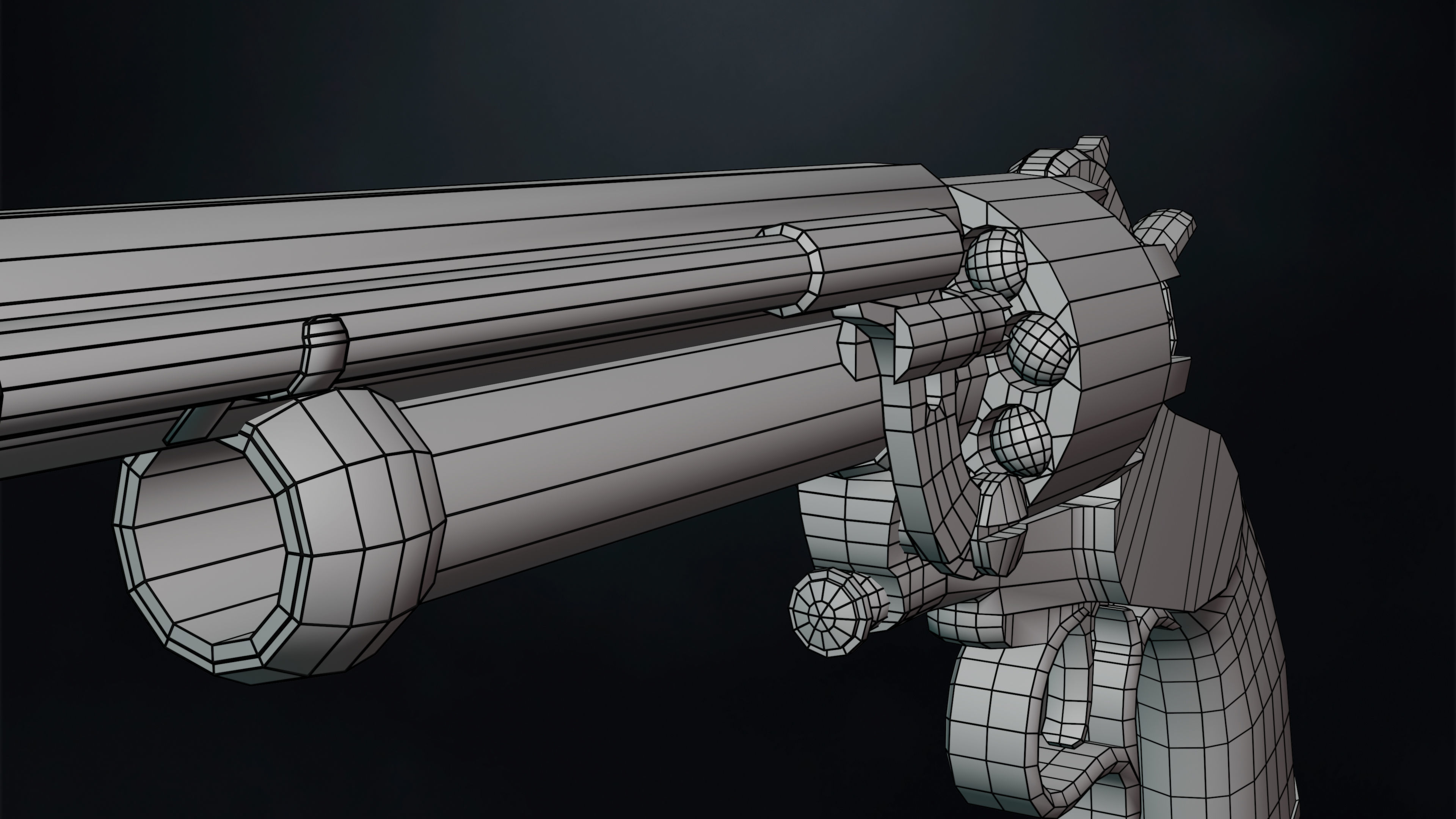 LeMat Revolver Low-poly 3D model_26