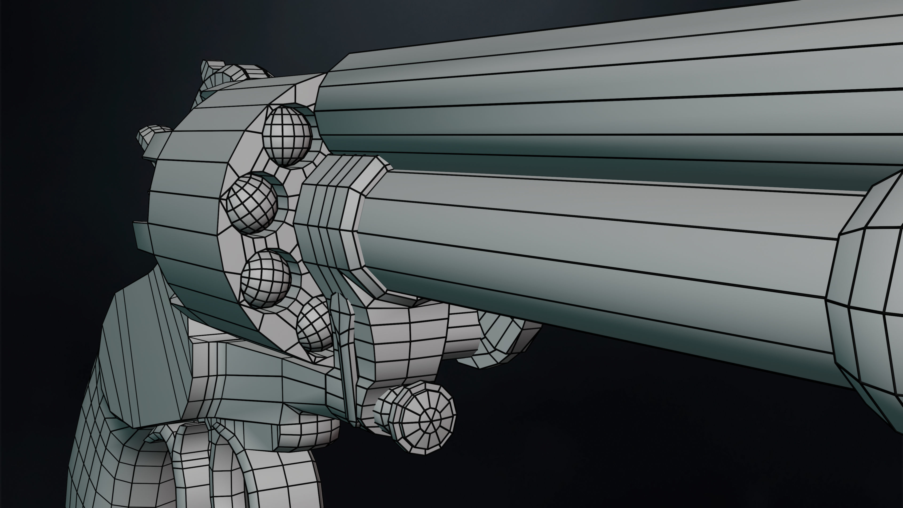 LeMat Revolver Low-poly 3D model_24