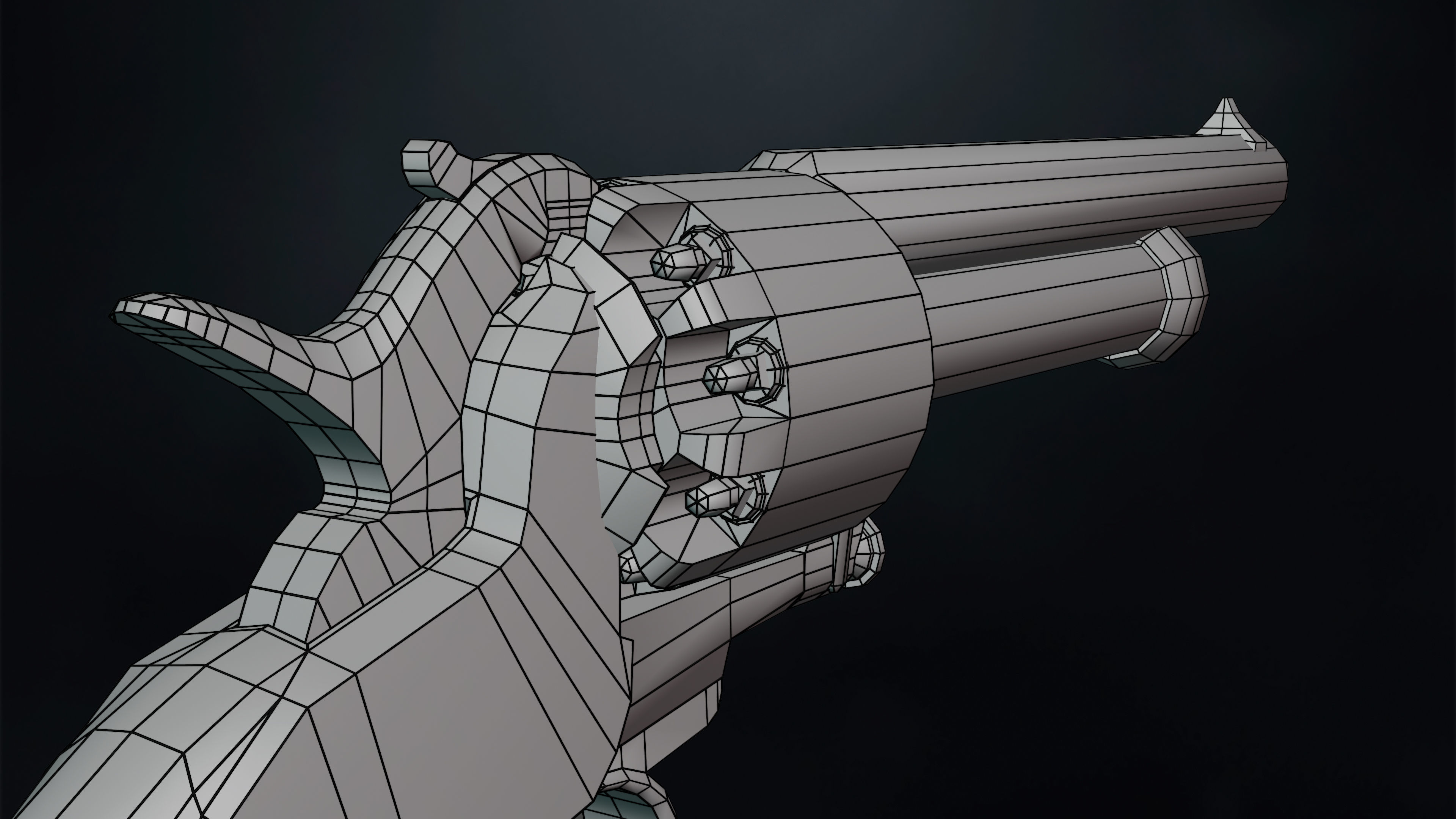 LeMat Revolver Low-poly 3D model_22