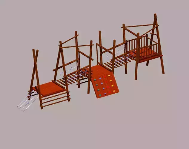 Outdoor wooden Little survival platform