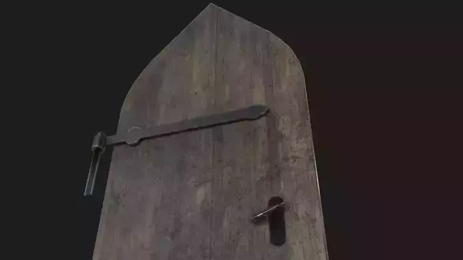Low poly Medieval Door 3D model