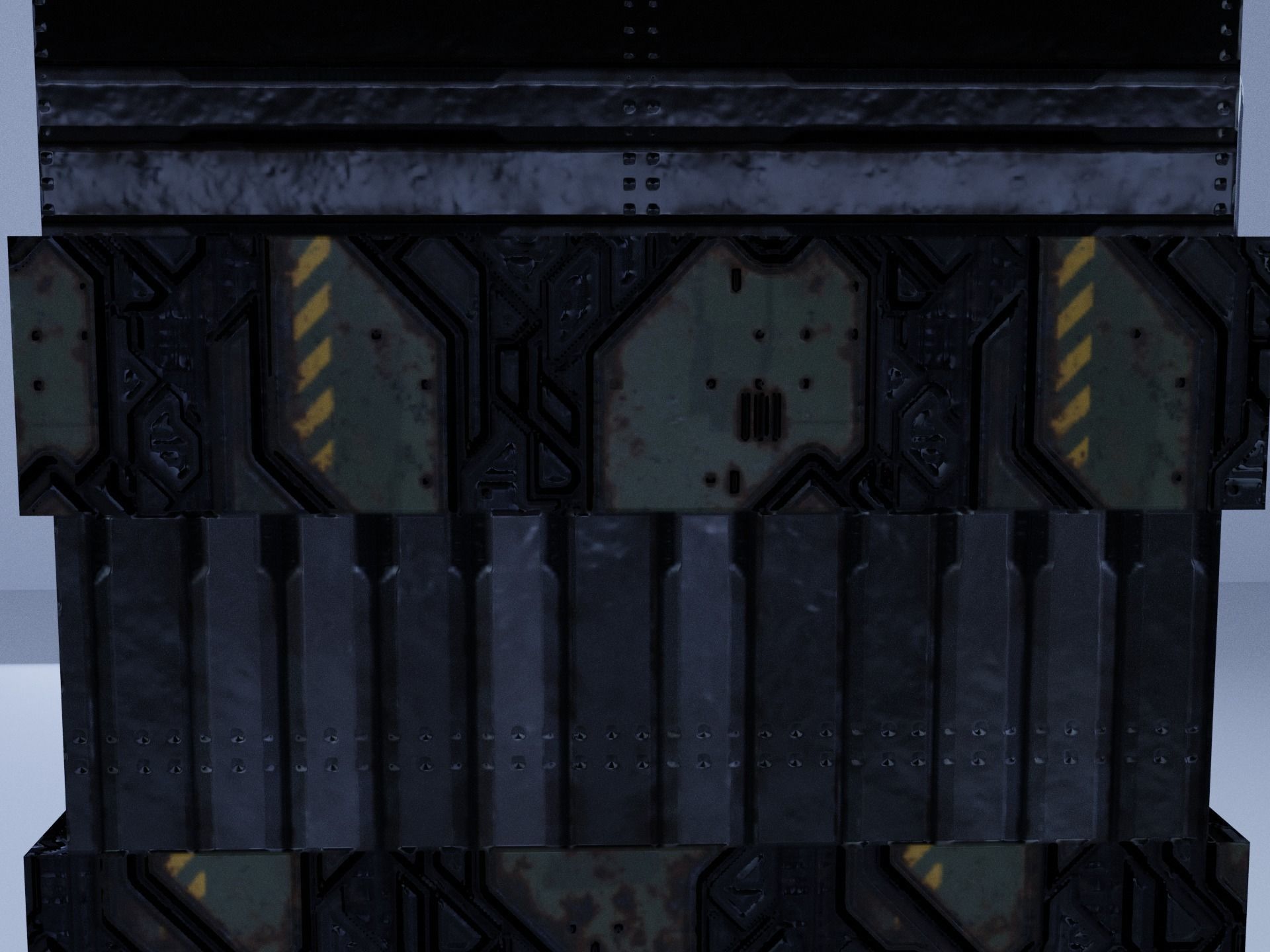 Cyberpunk Building 11 Low-poly 3D model_9