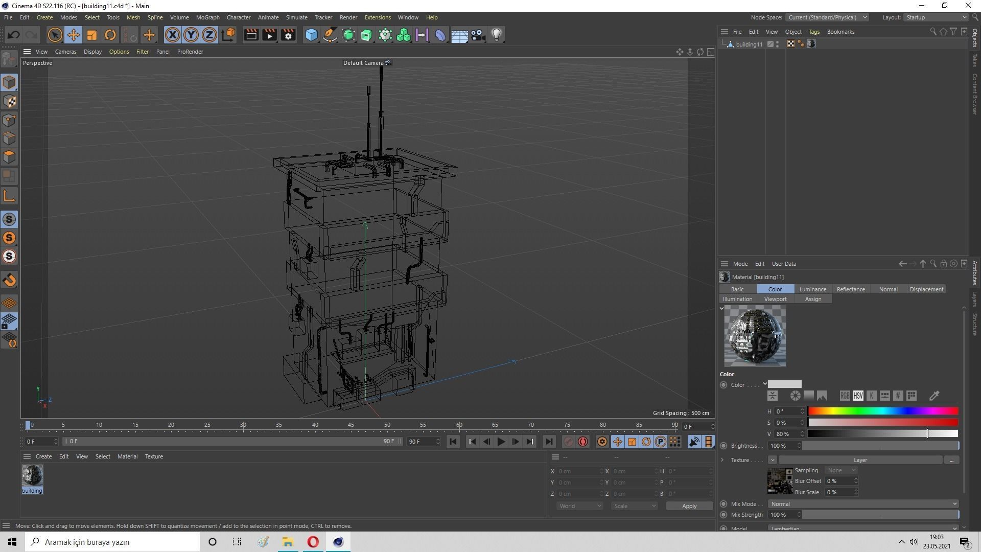 Cyberpunk Building 11 Low-poly 3D model_25