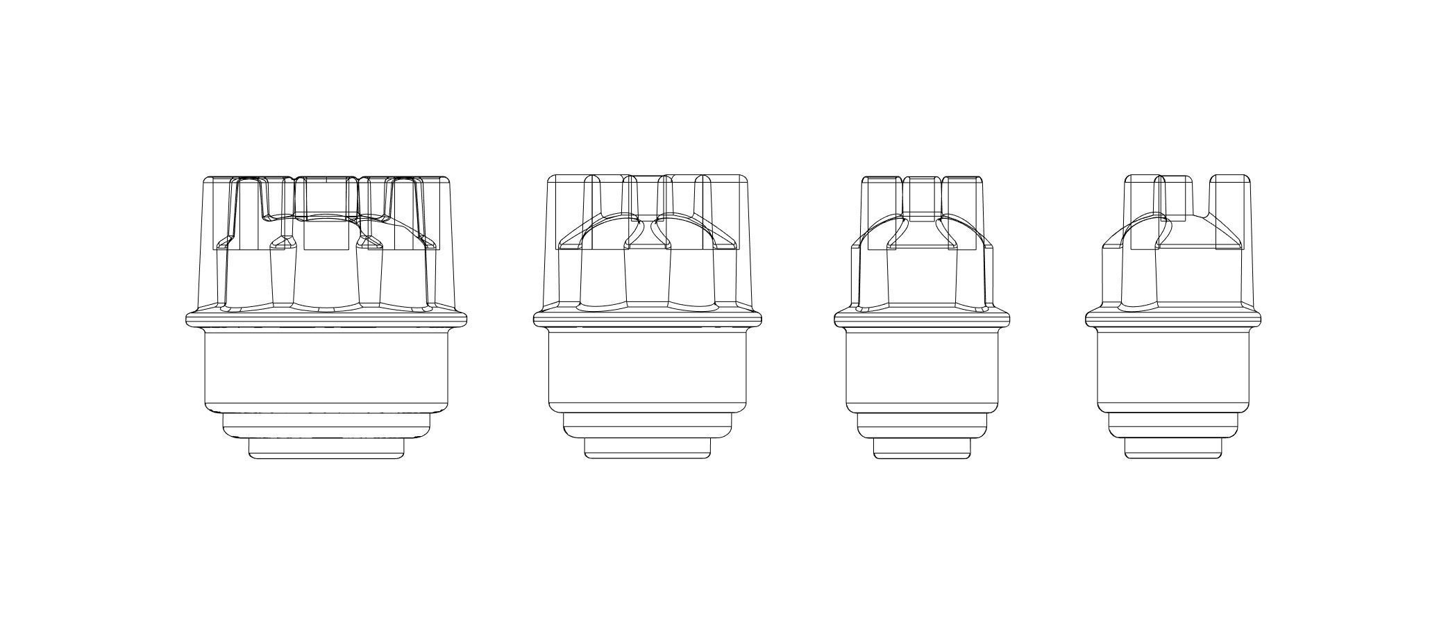 3d printable scale car model power distributors with wire holes 3D print model_3